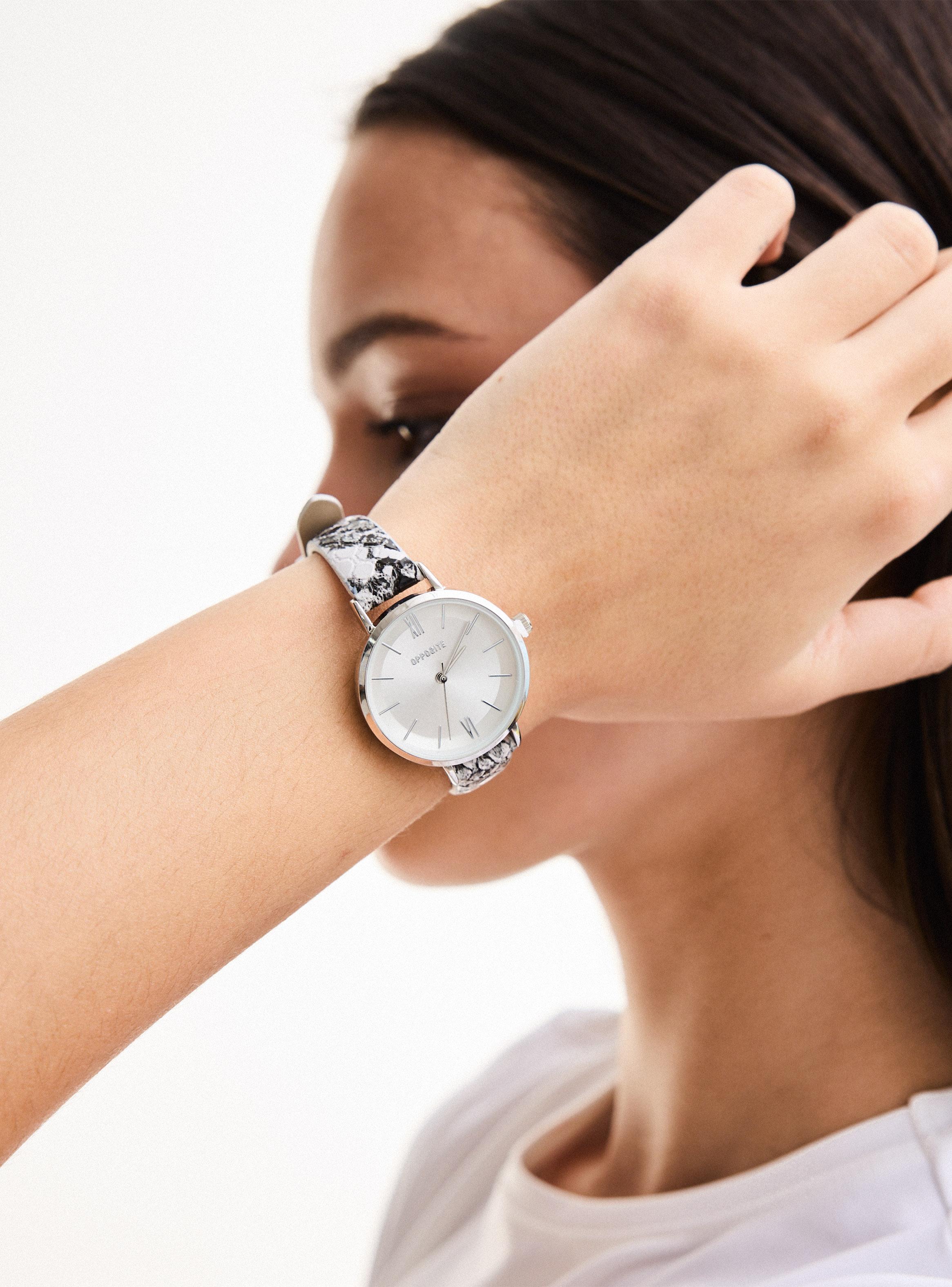 Reloj Análogo con Correa Animal Print Silver Mujer-5