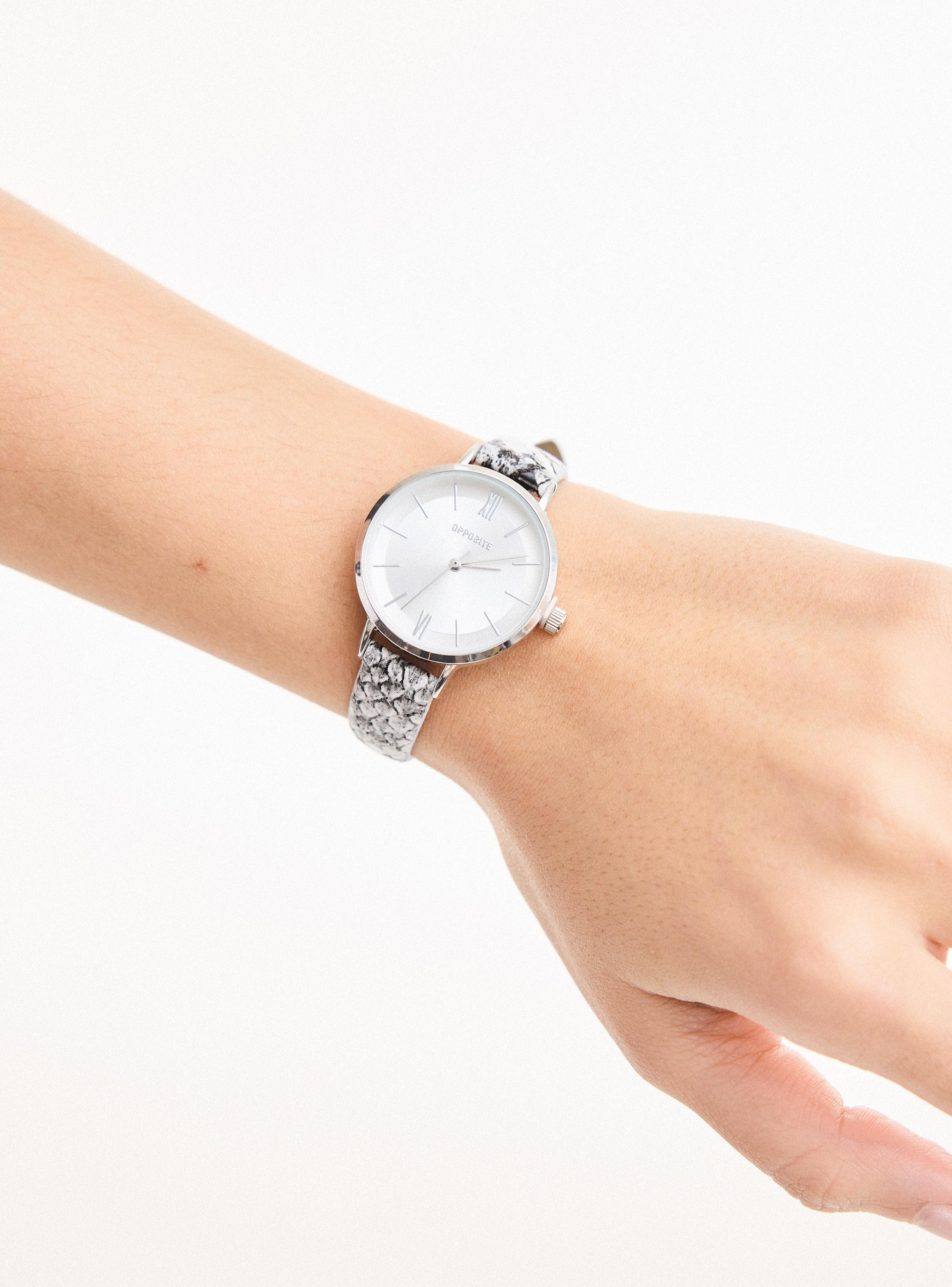 Reloj Análogo con Correa Animal Print Silver Mujer-4