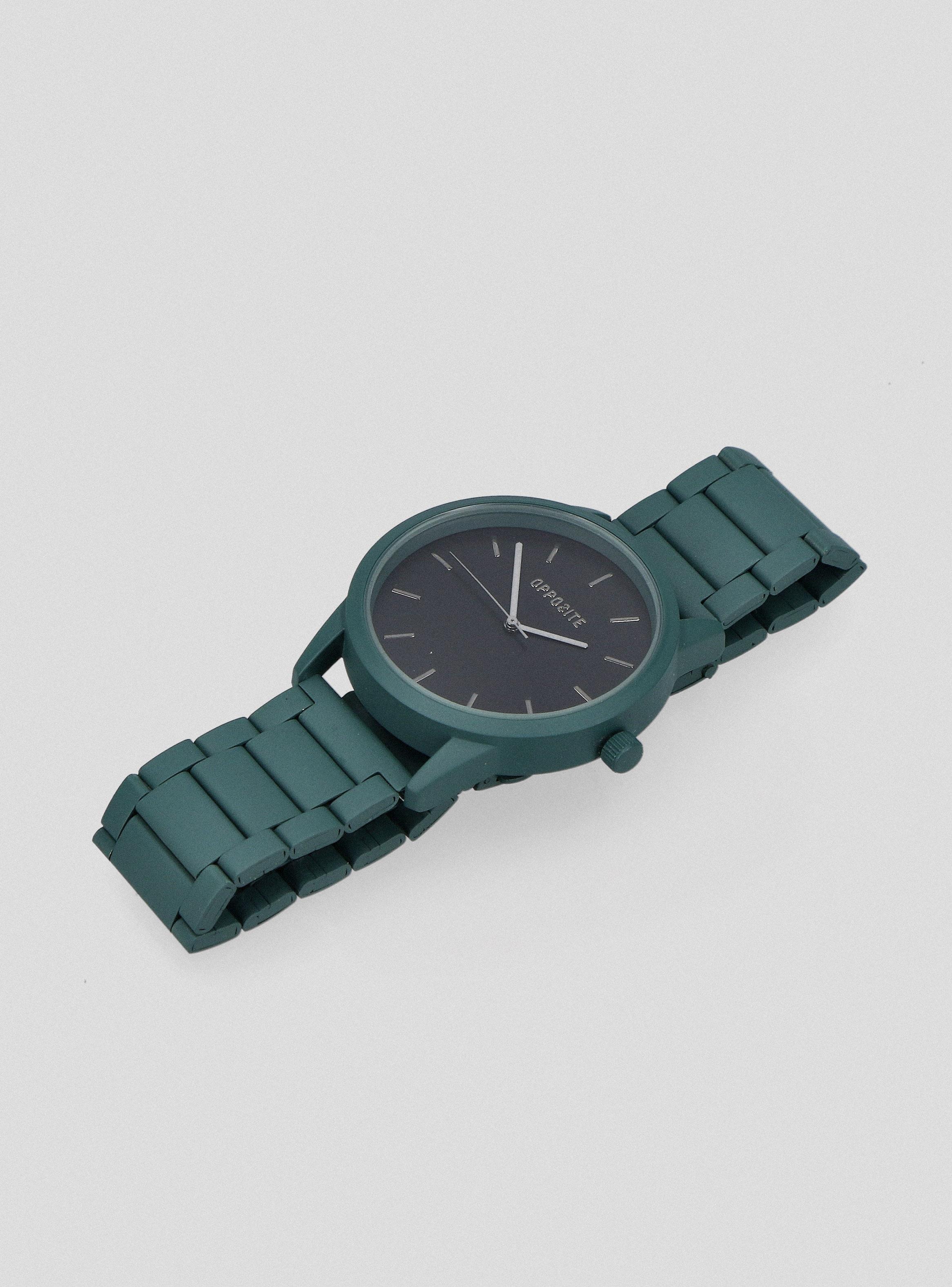 Reloj Análogo con Correa Metal Verde Hombre-2