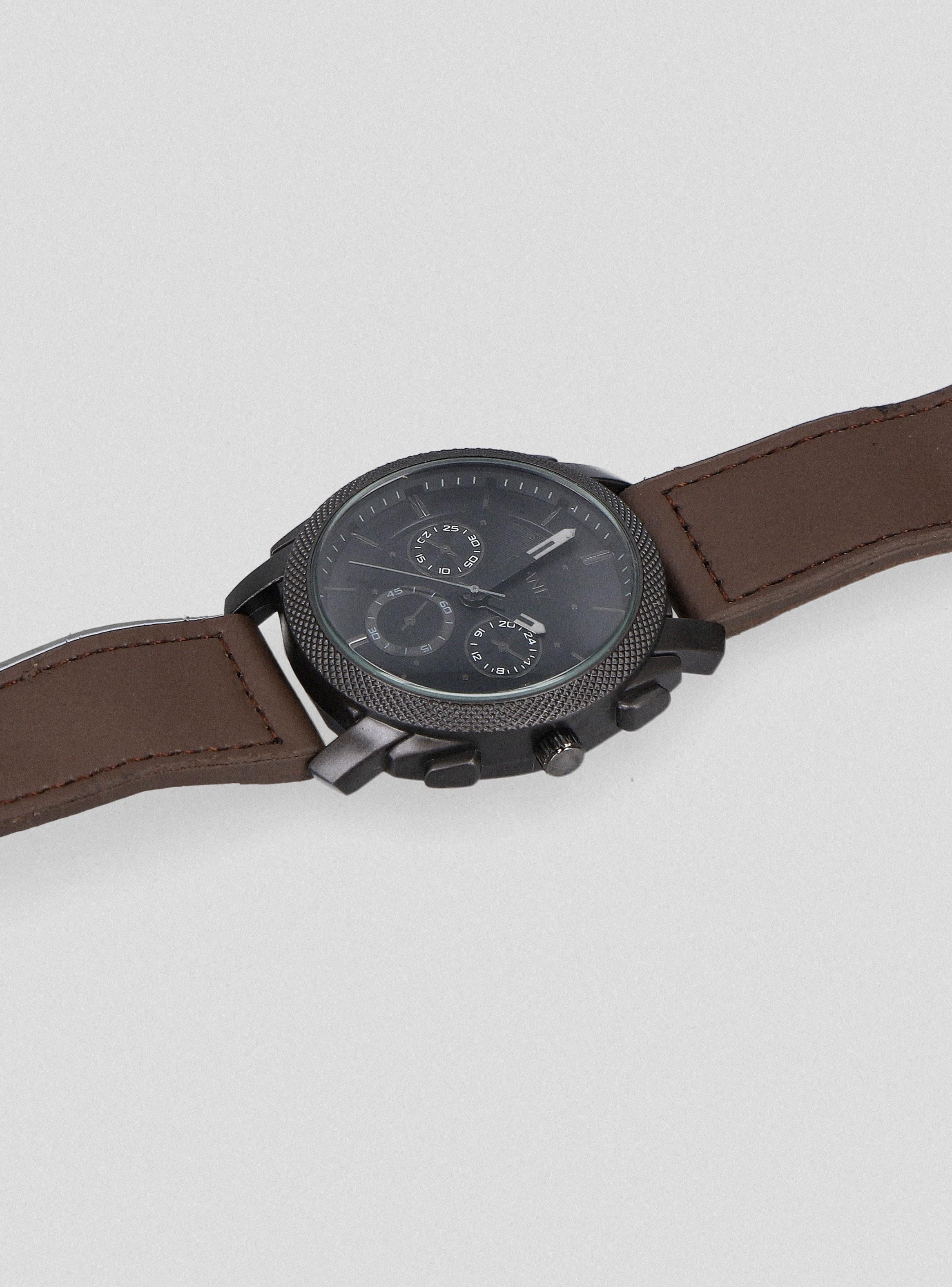 Pack Reloj Análogo Brown Hombre + Strap Anteojos-3