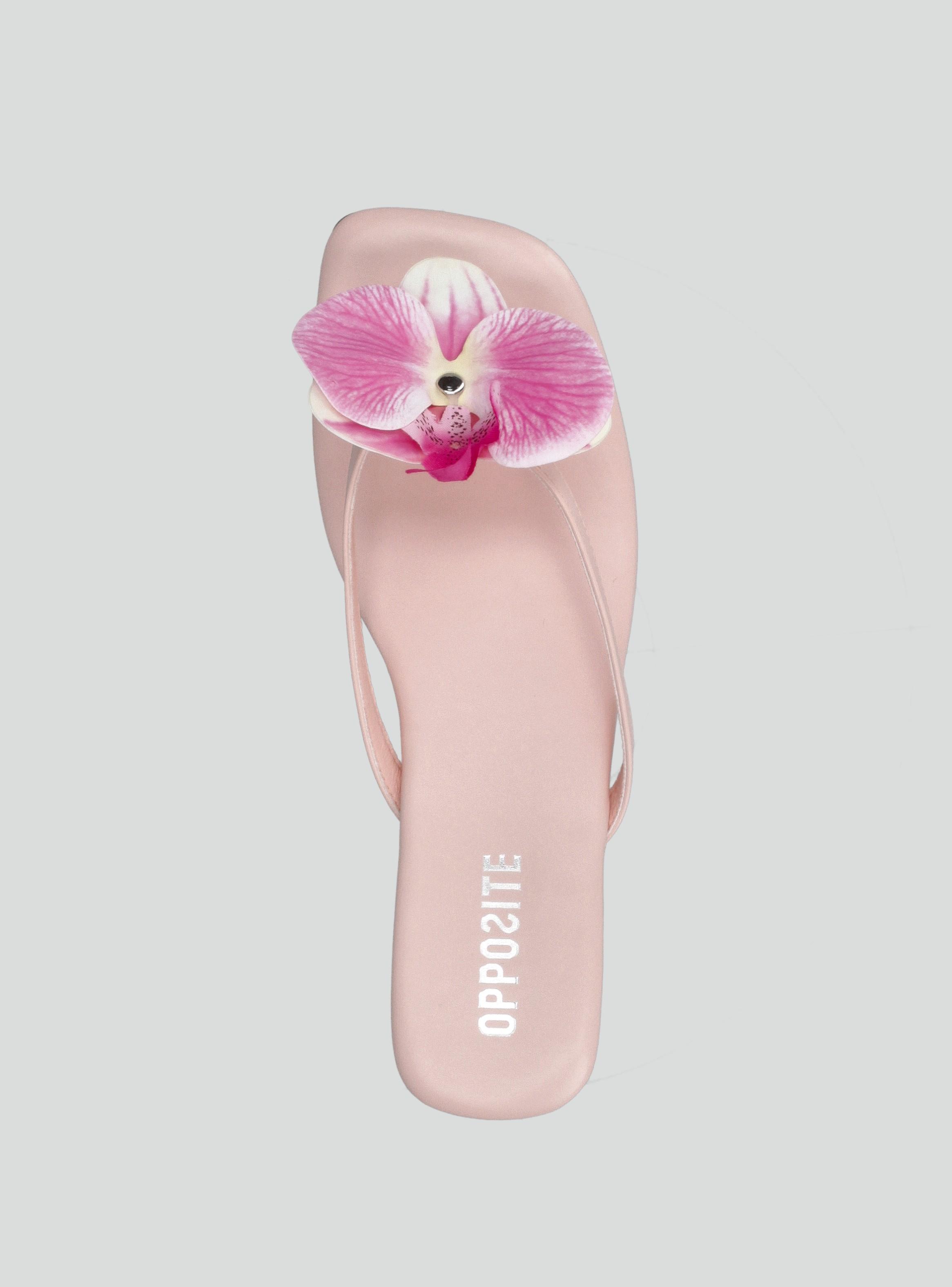 Sandalia Plana Flor Mujer-3