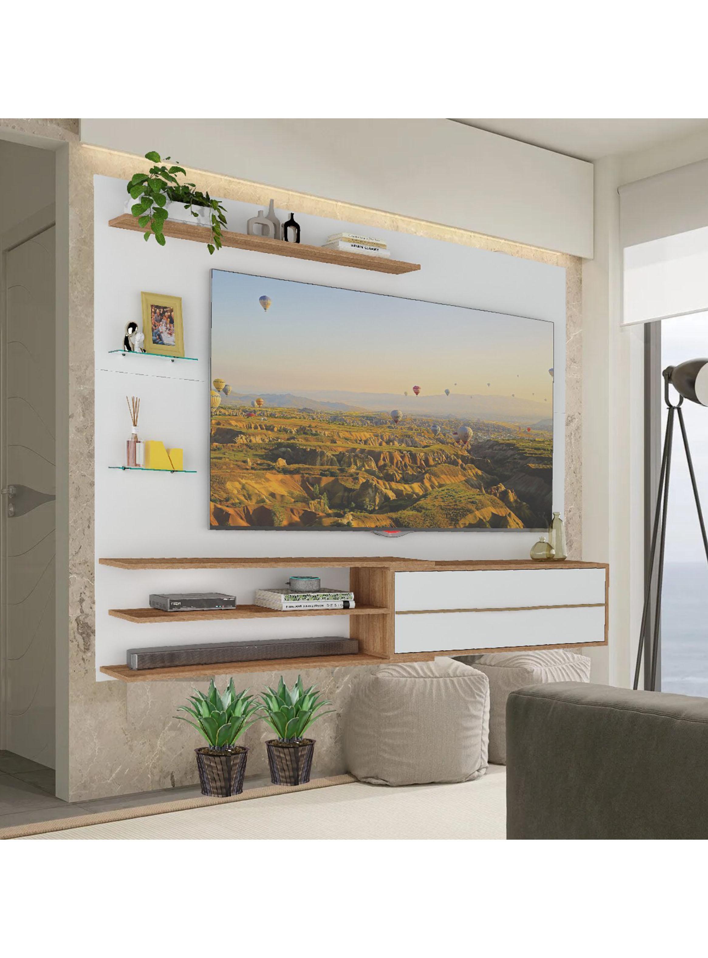 Rack Pared Be 65" Blanco Miel-3