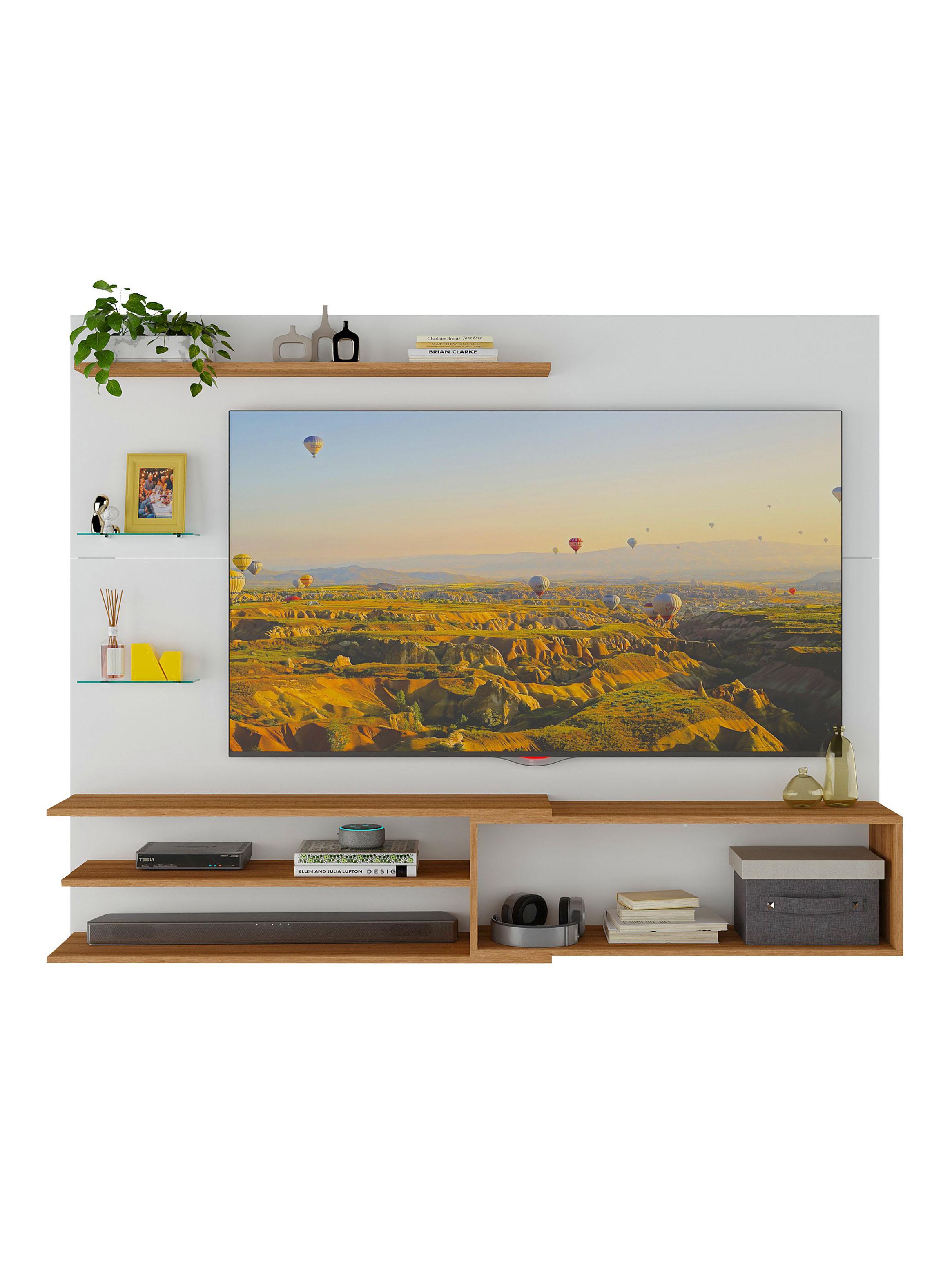 Rack Pared Be 65" Blanco Miel-2