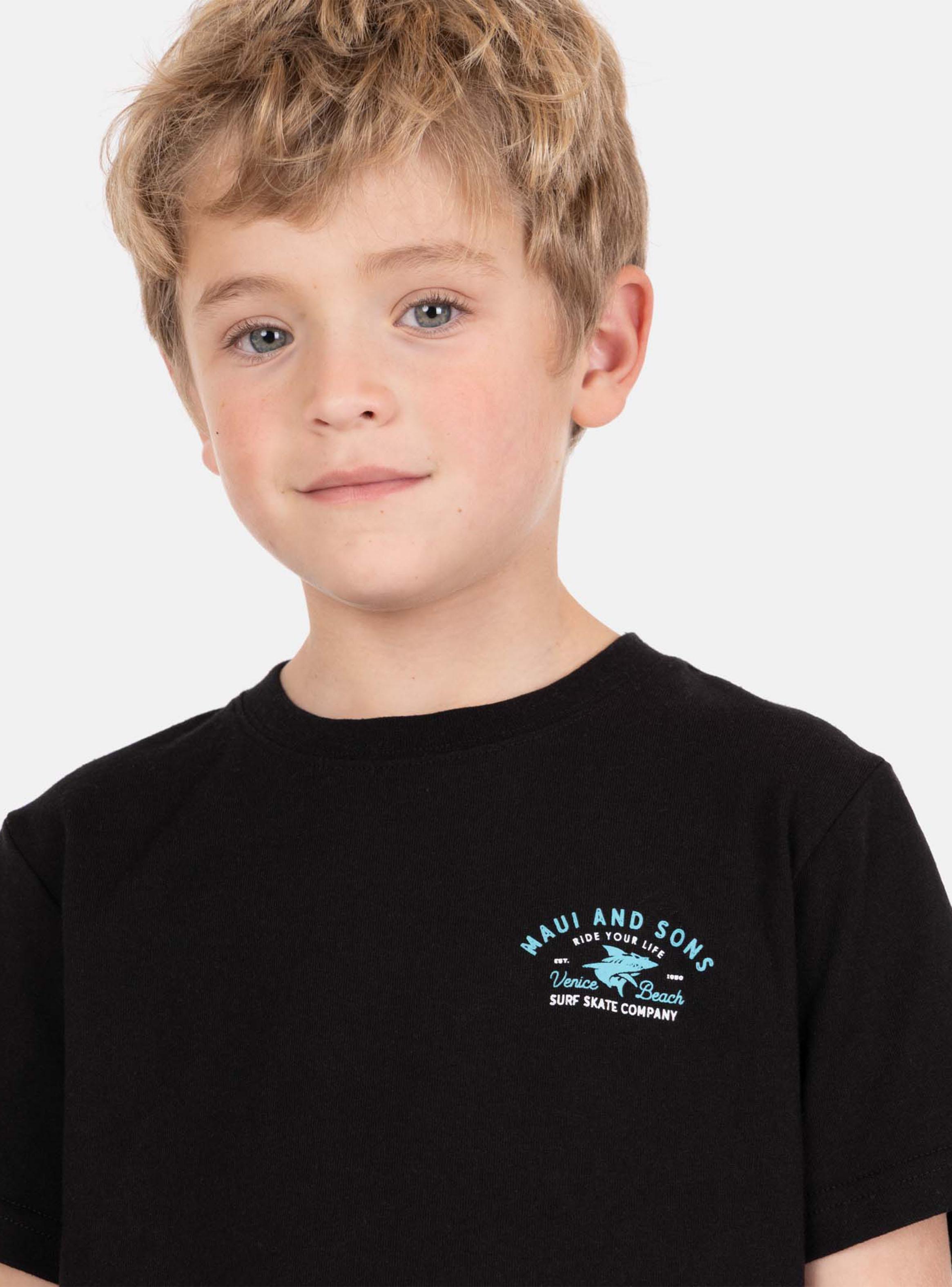 Polera Estampado Espalda Tiburón Black-2