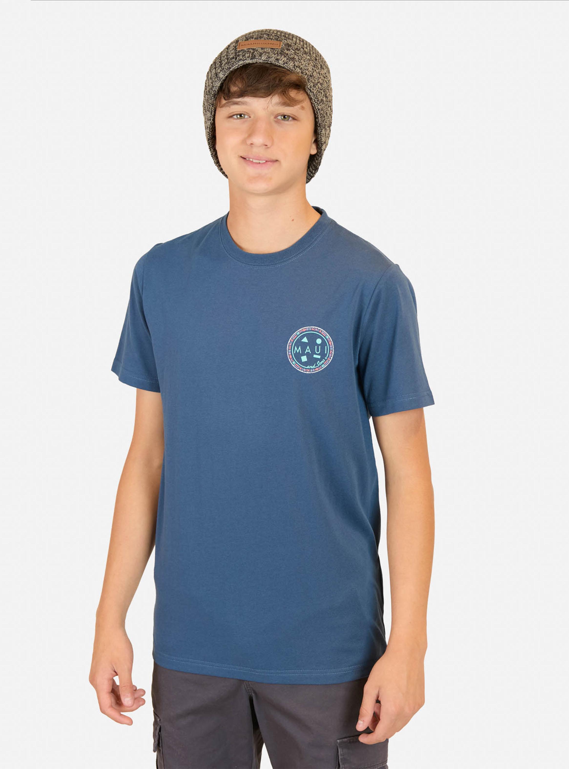 Polera Estampado Tribal Espalda Denim-0