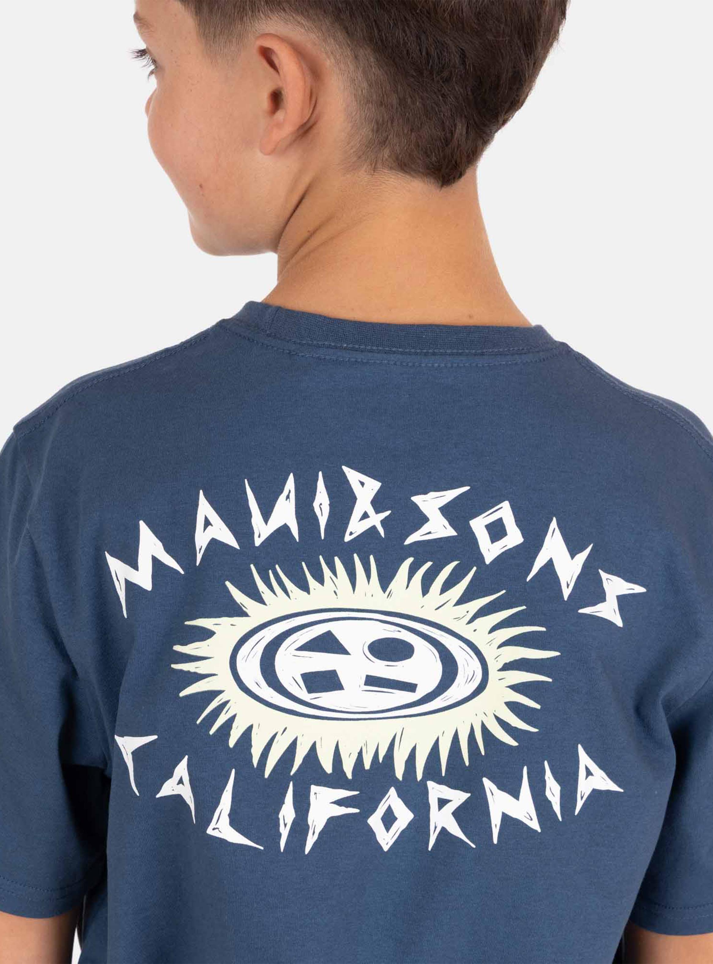 Polera Estampado Espalda California Azul-2