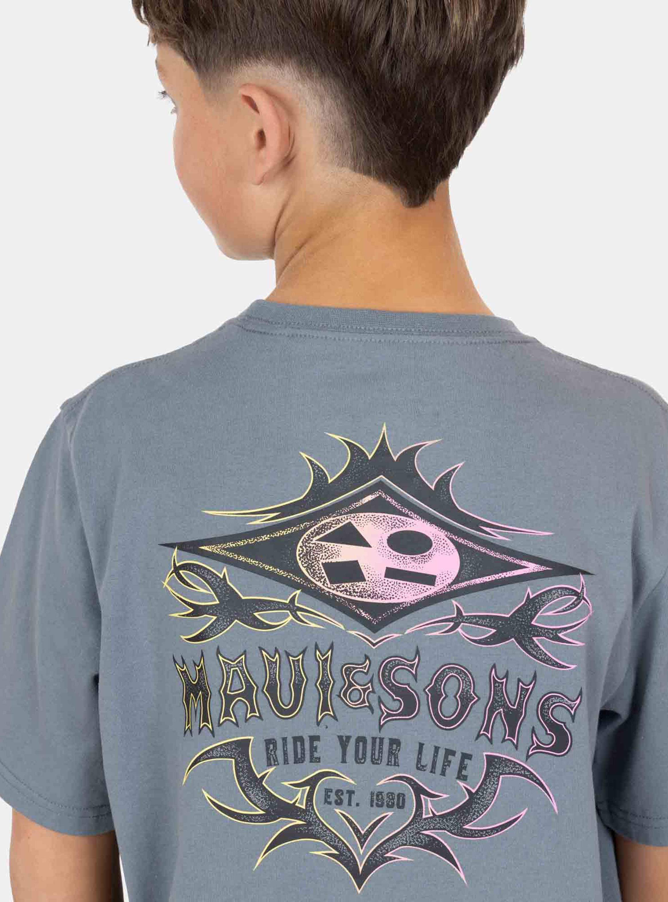 Polera Diseño Logo Espalda Grey-2