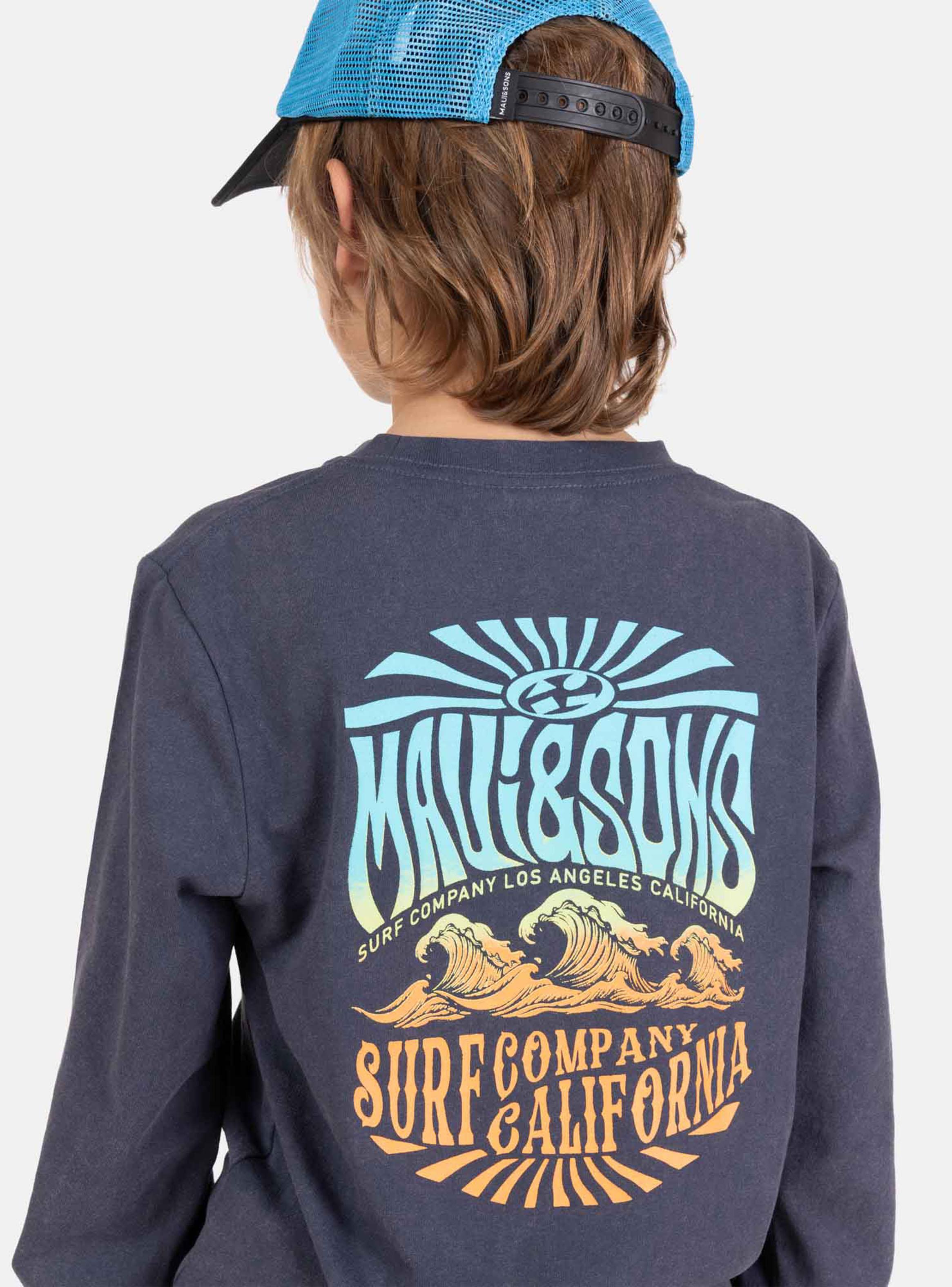 Polera Manga Larga Estampado Espalda Surf California Logo-2