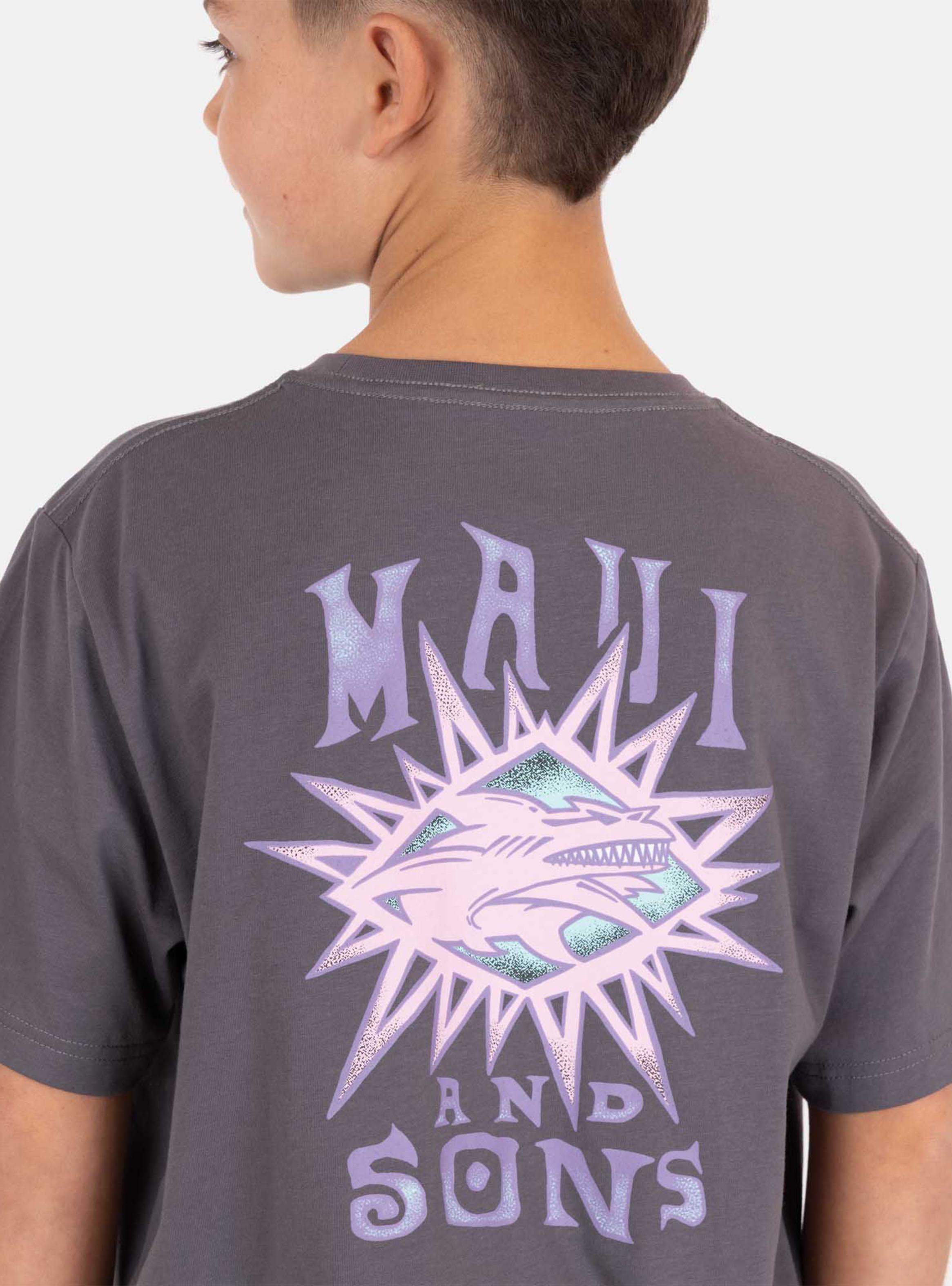 Polera Estampado Tiburón Espalda Grey-2