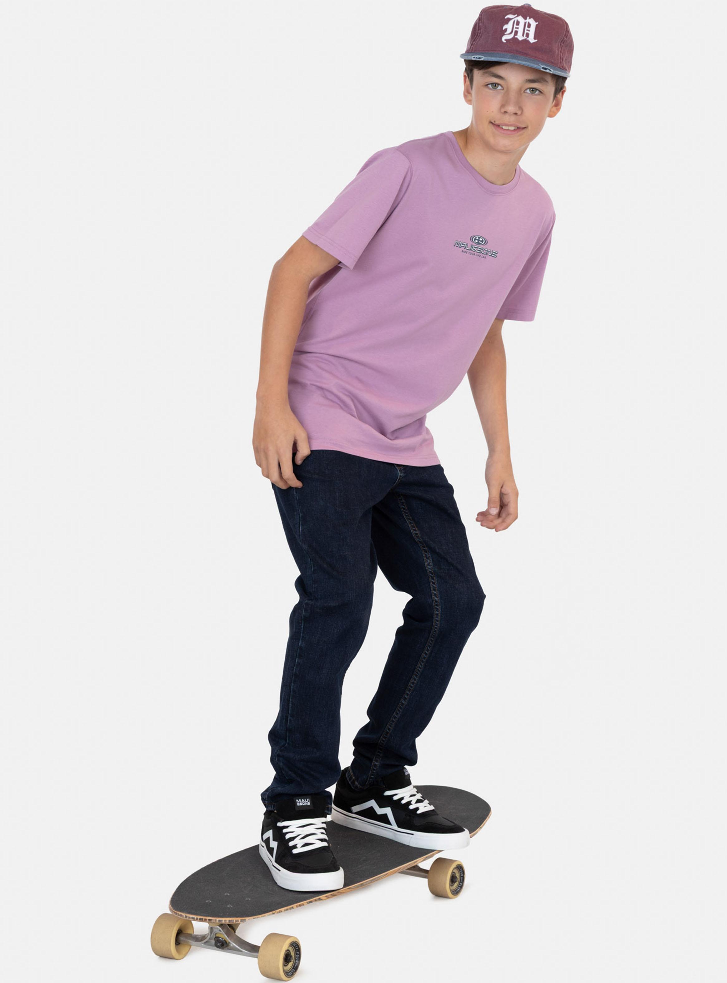 Polera Estampado Logo Espalda Bordeaux-3