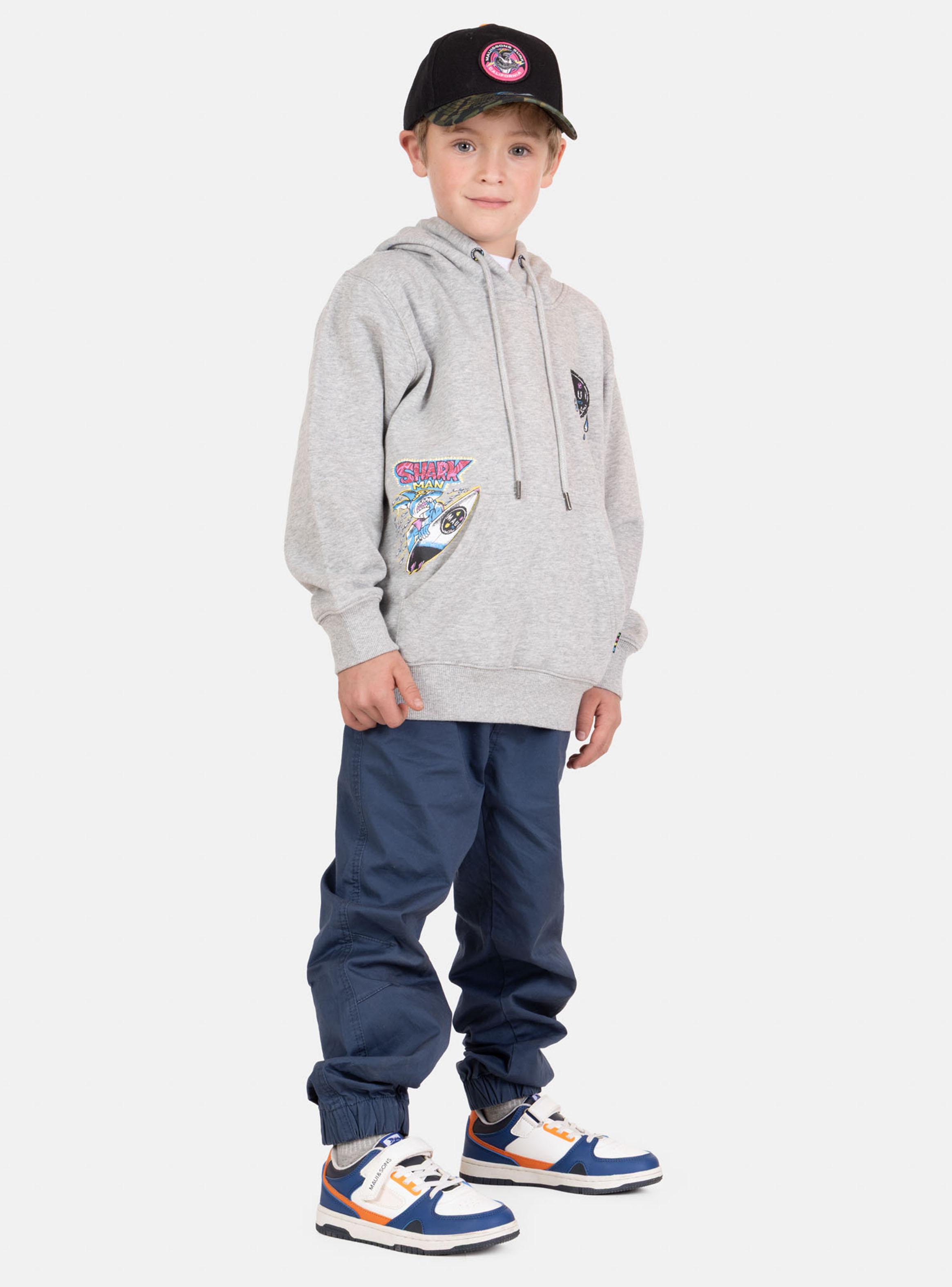 Polerón Canguro Estampado Shark Man-3
