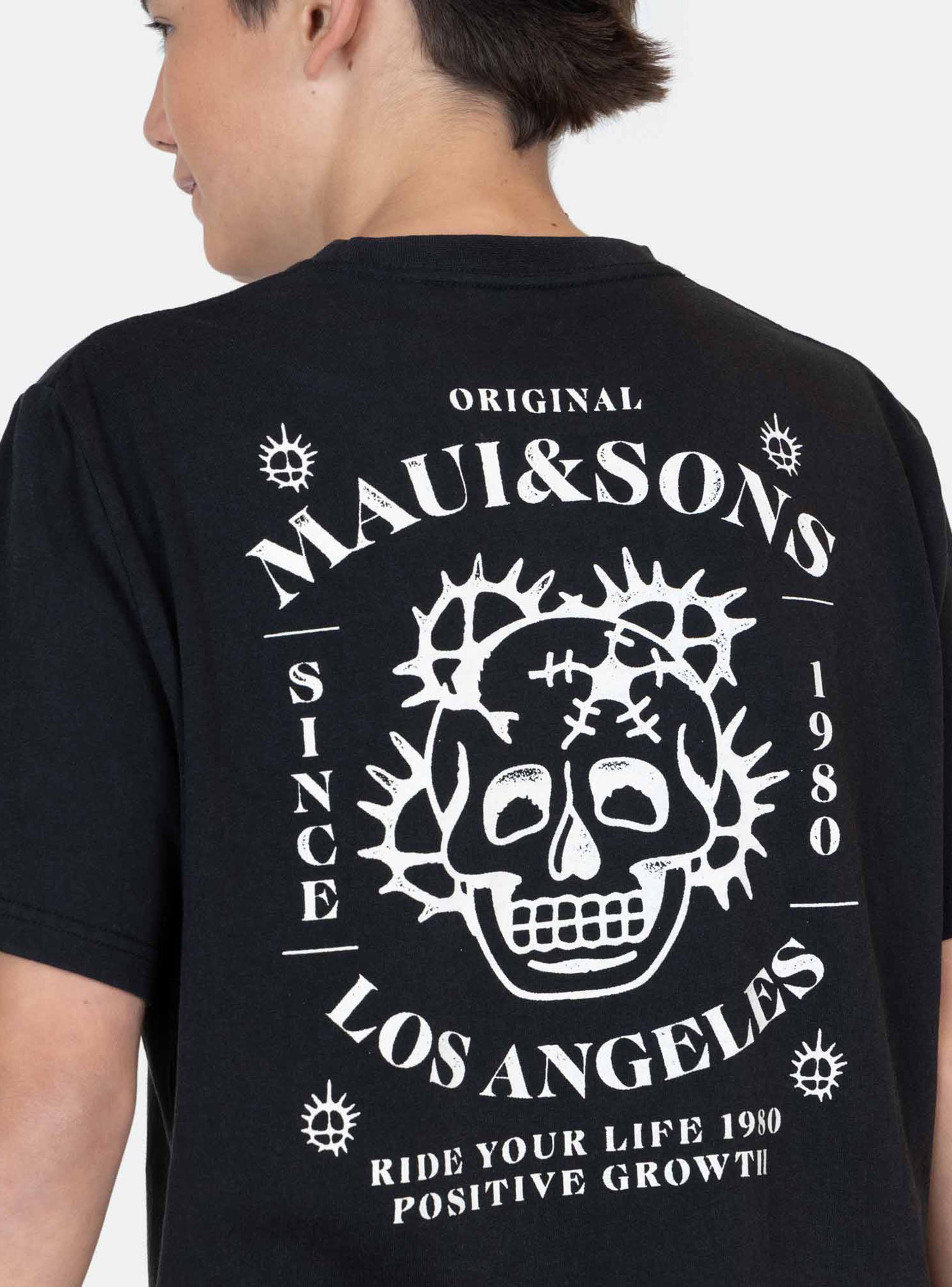 Polera Estampado Espalda Calavera Stencil-2