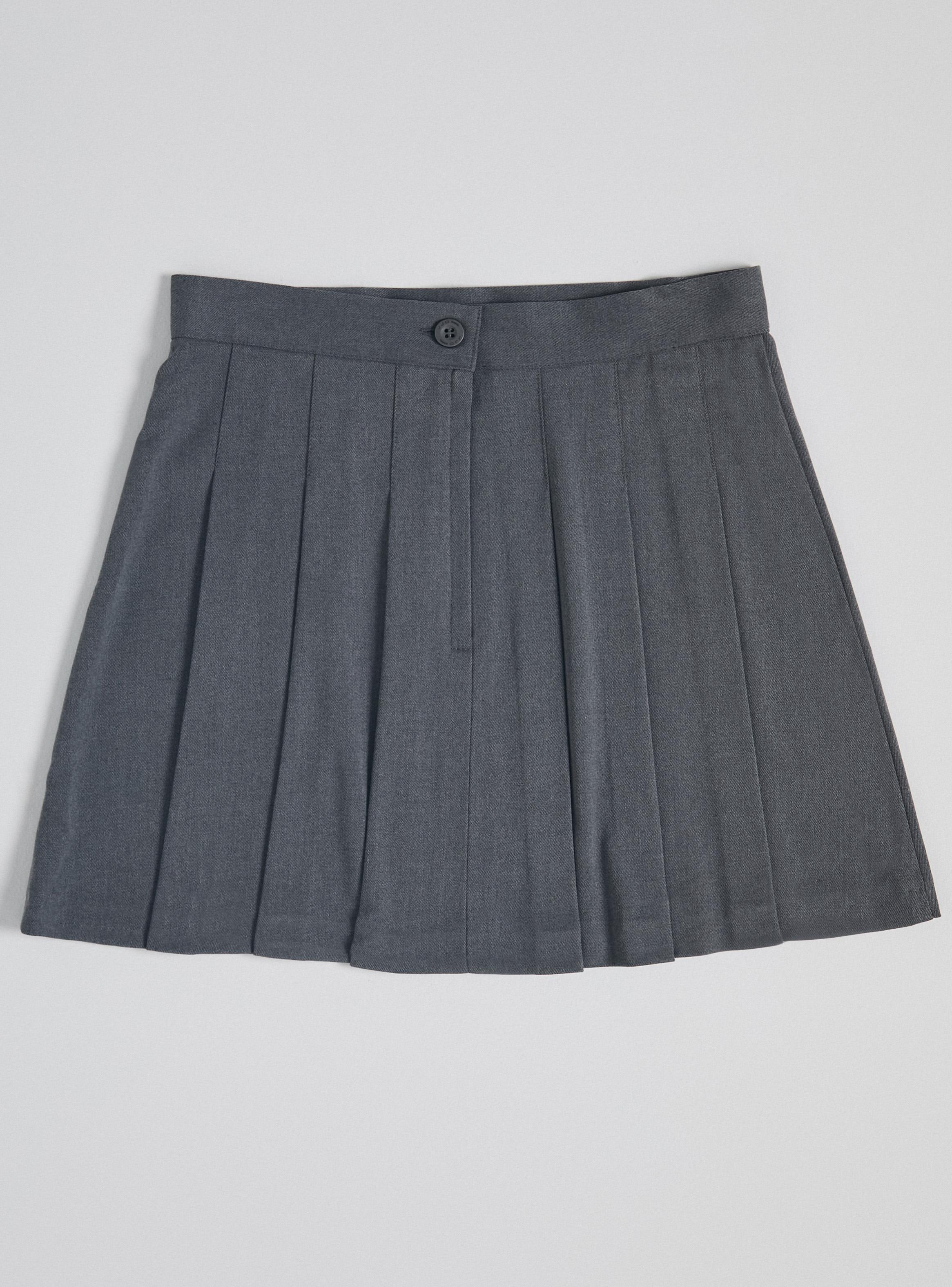 Falda Escolar Básica Gris Talla 10 a 16-2
