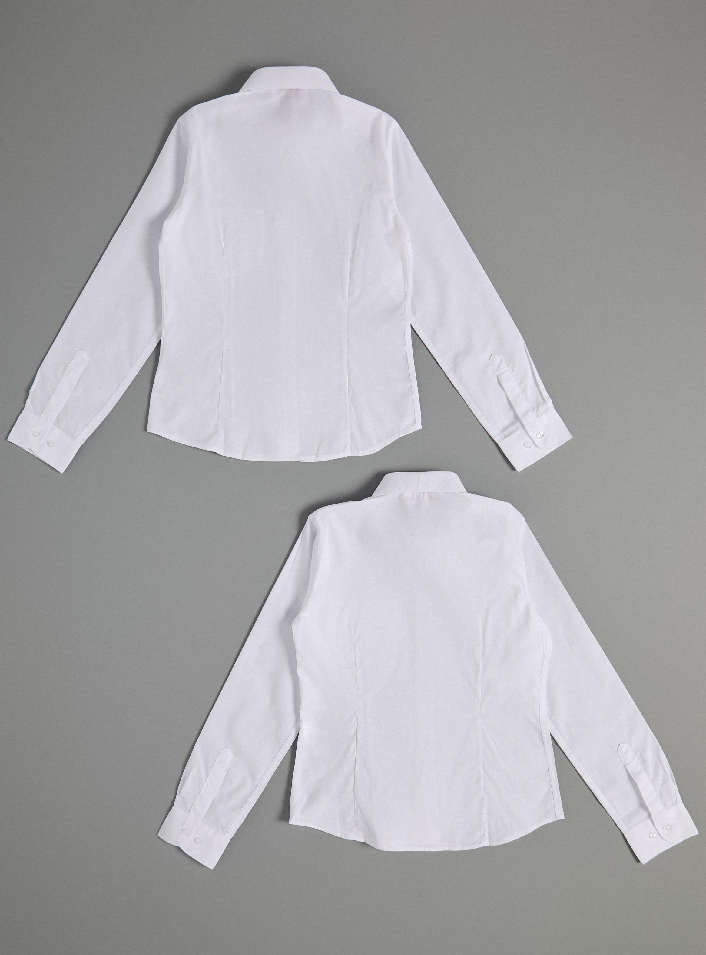 Bipack Blusa Blanca Manga Larga Entallada Talla 10 a 16-2