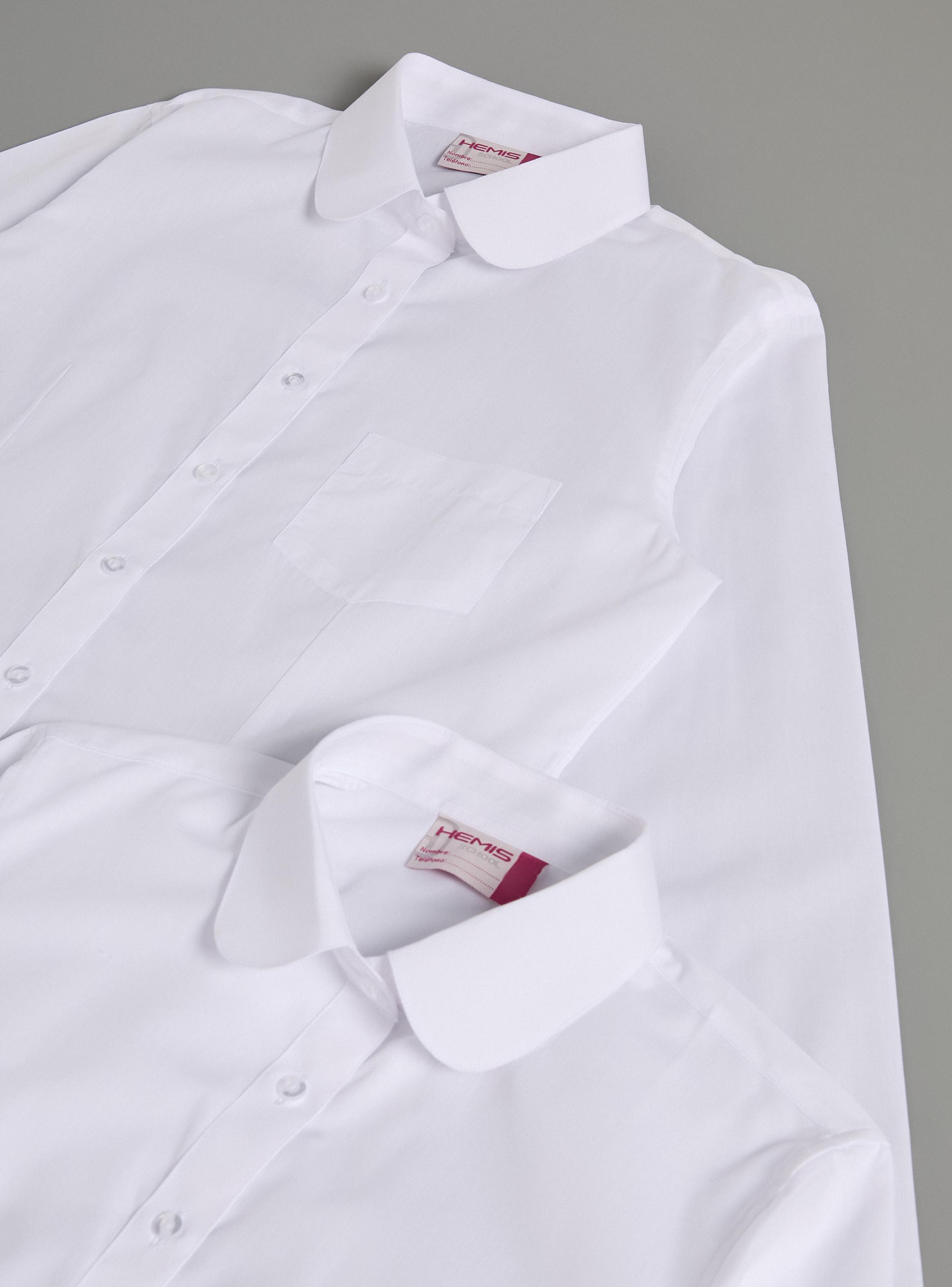 Bipack Blusa Blanca Manga Larga Entallada Talla 10 a 16-3