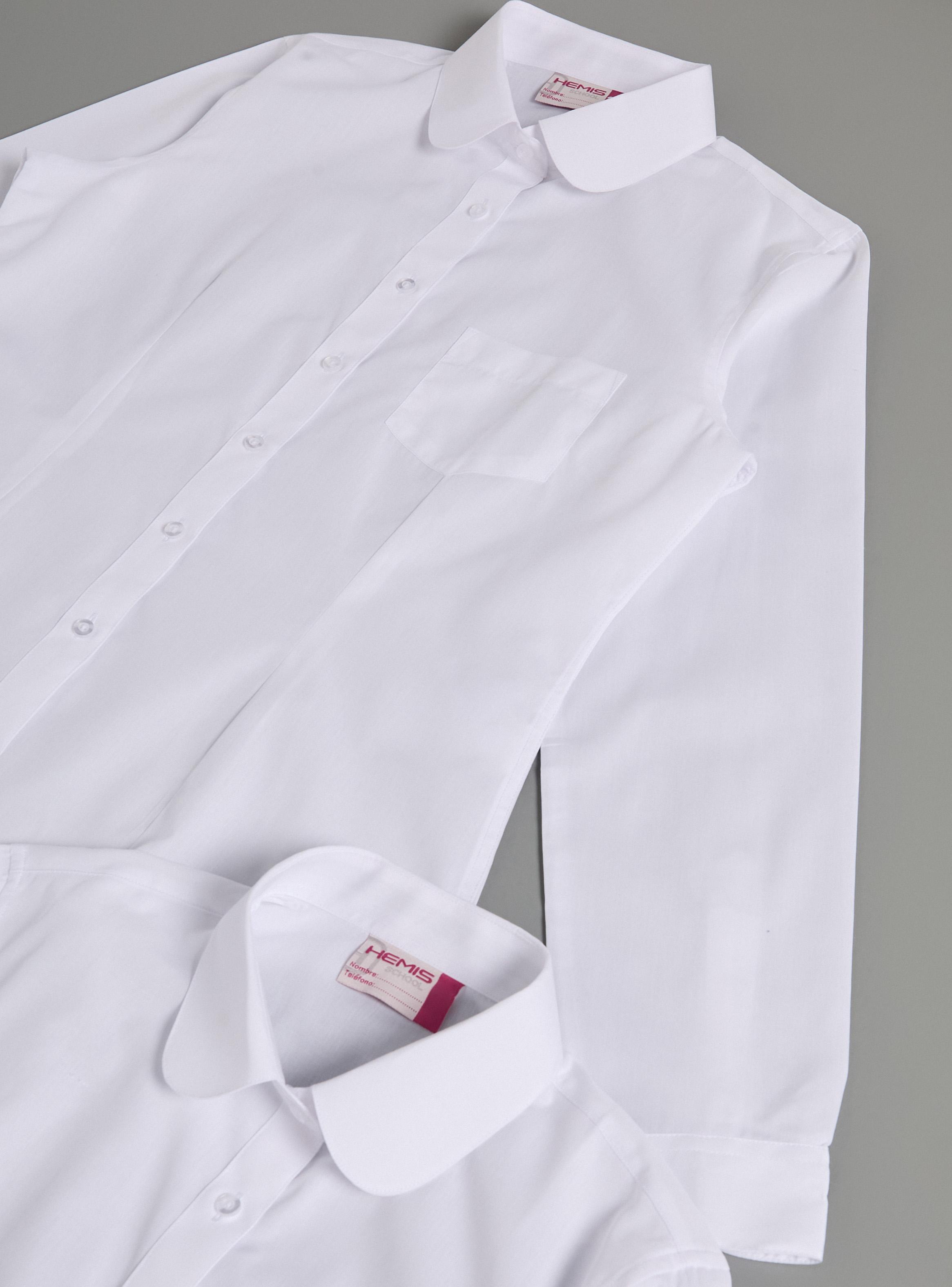 Bipack Blusa Blanca Manga Larga Entallada Talla 38 a 48-3