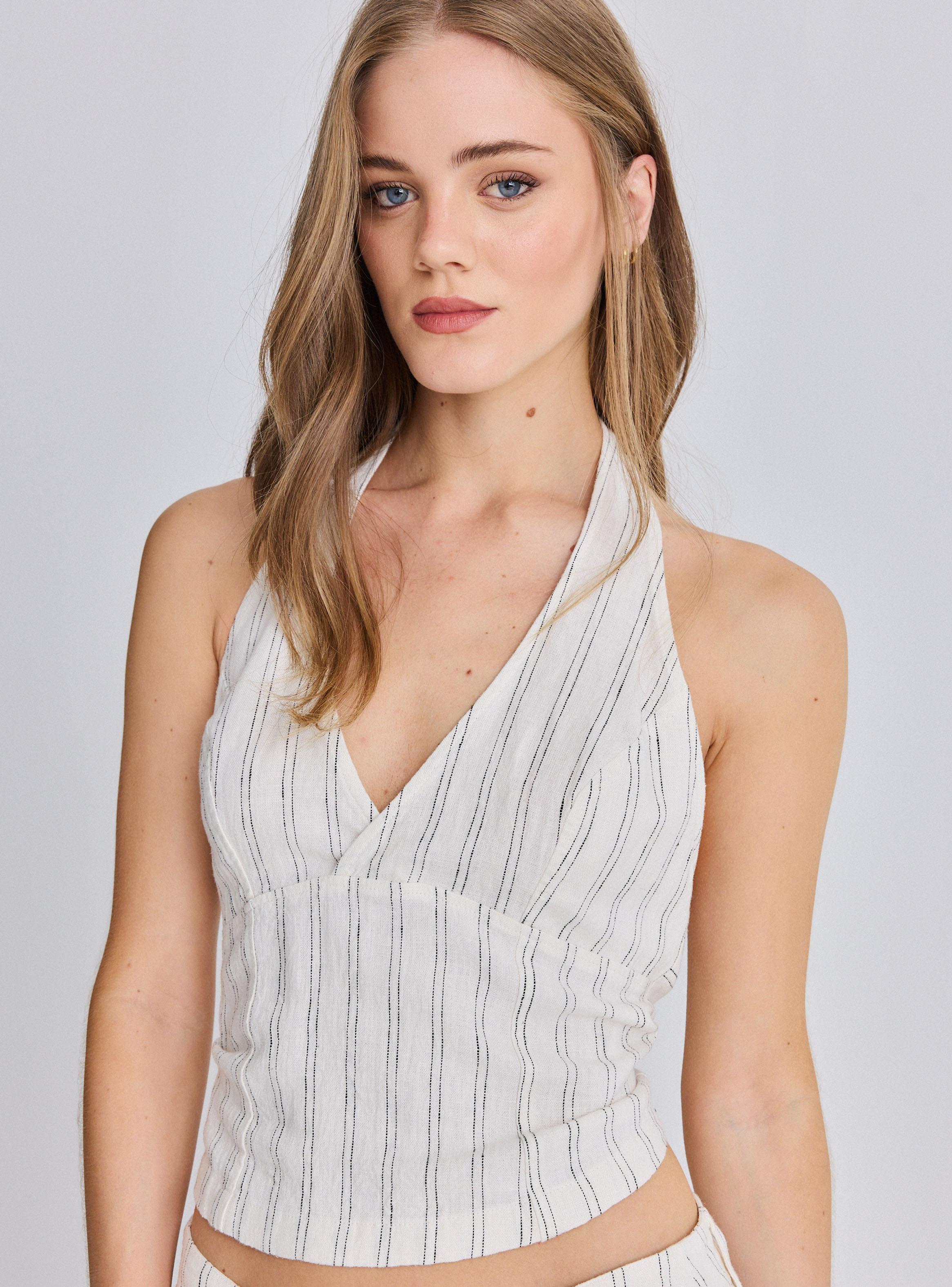 Blusa Halter Rayas-2