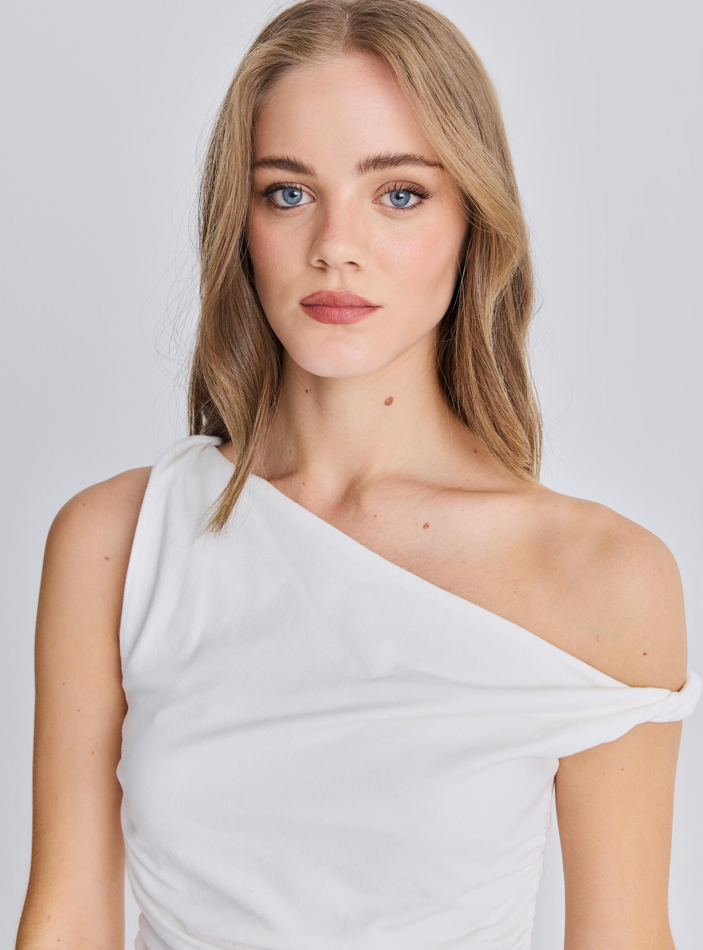 Polera Asimétrica Drapeada-2