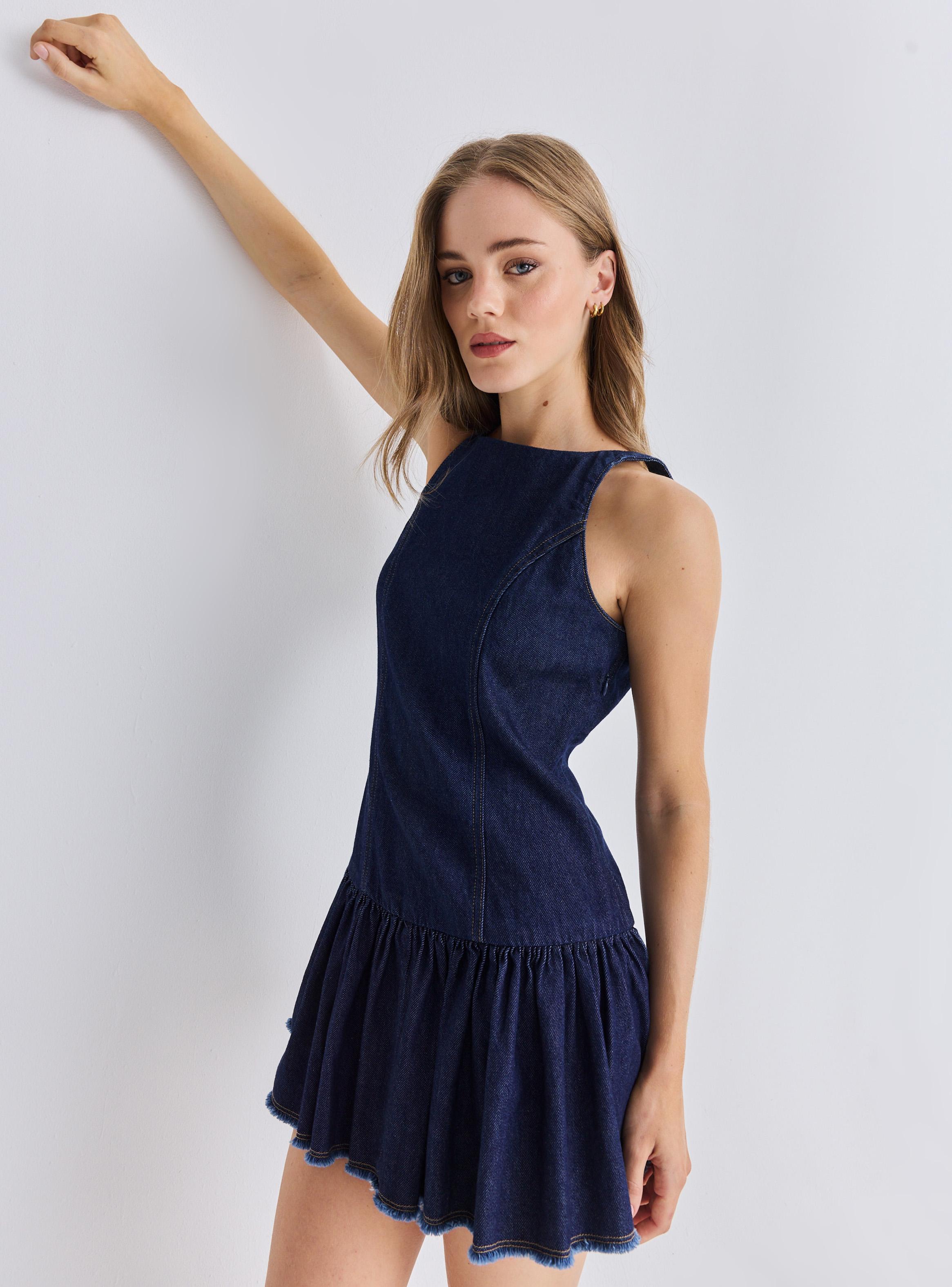 Vestido Escote Espalda Denim-2