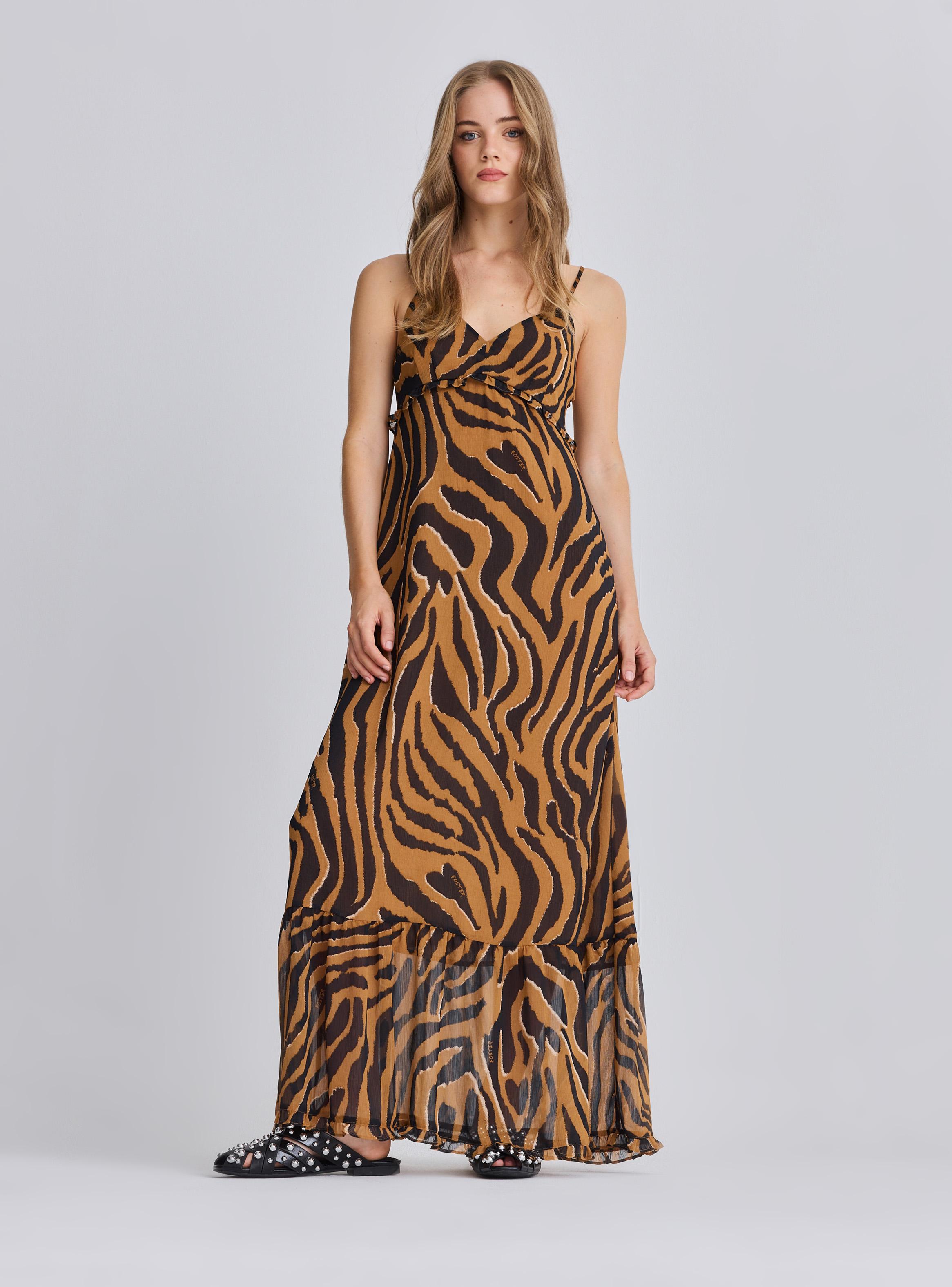 Vestido Estampado Volante-4