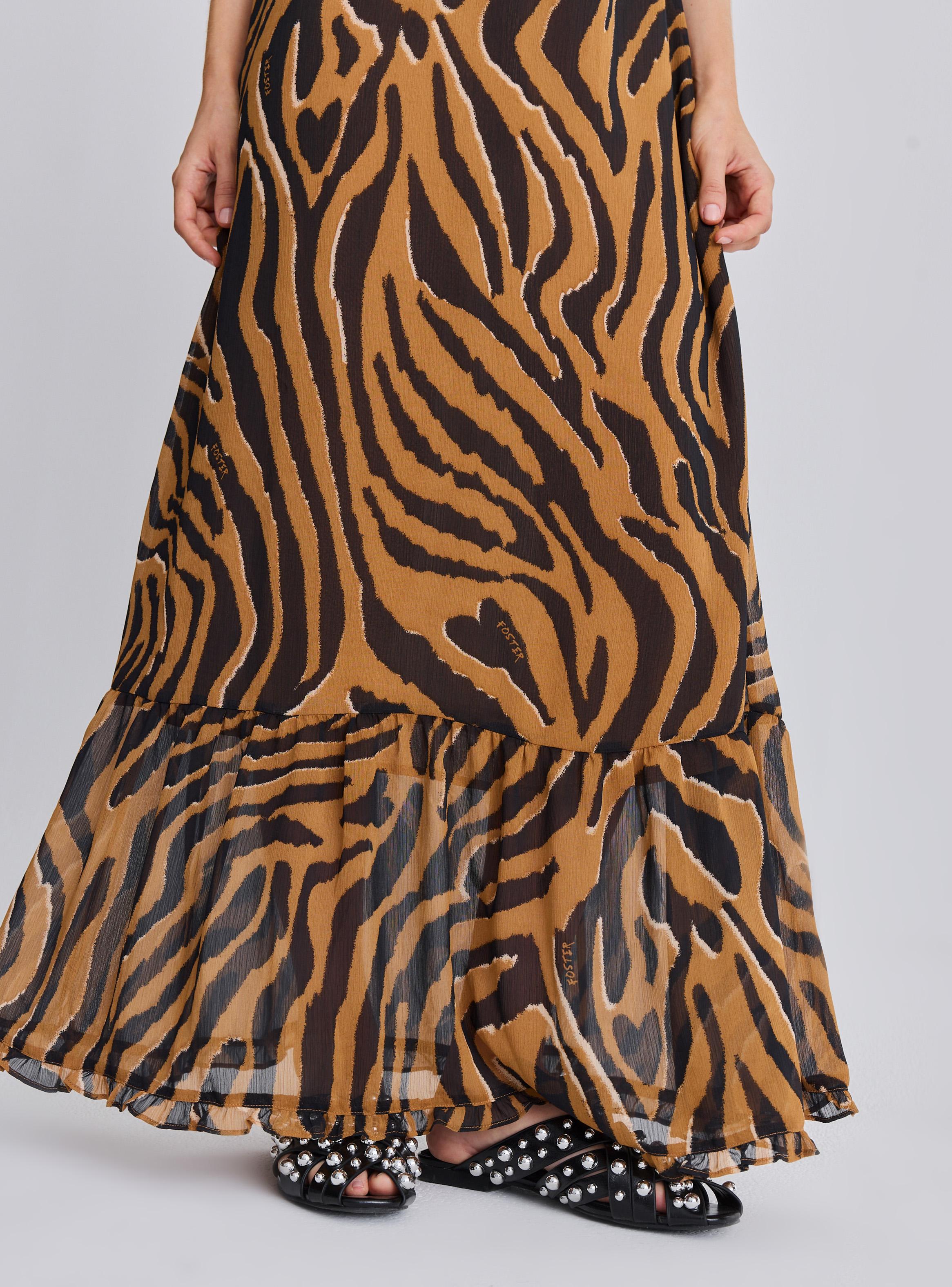 Vestido Estampado Volante-3