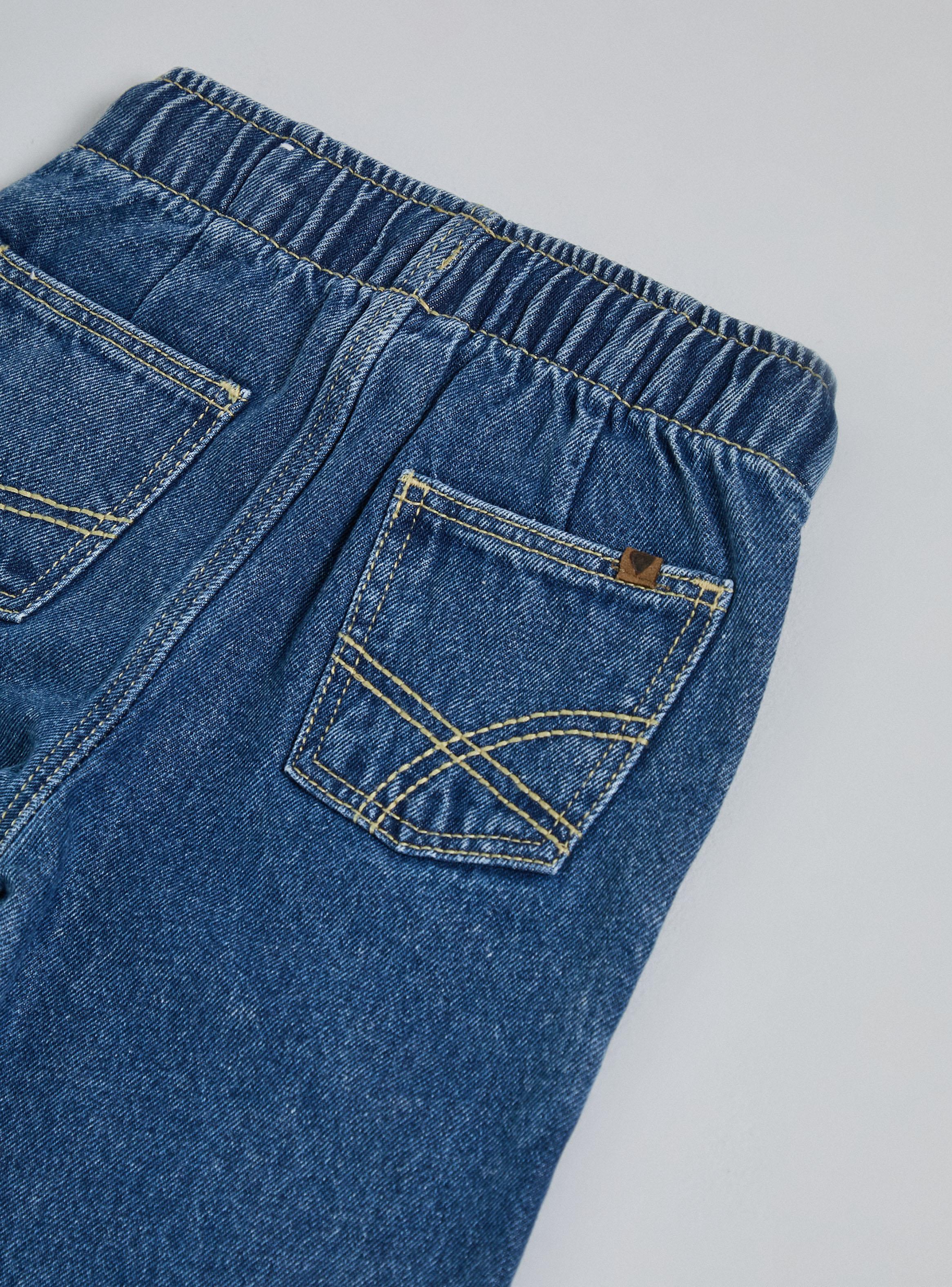 Jeans Moda con Cordón en la Cintura-2