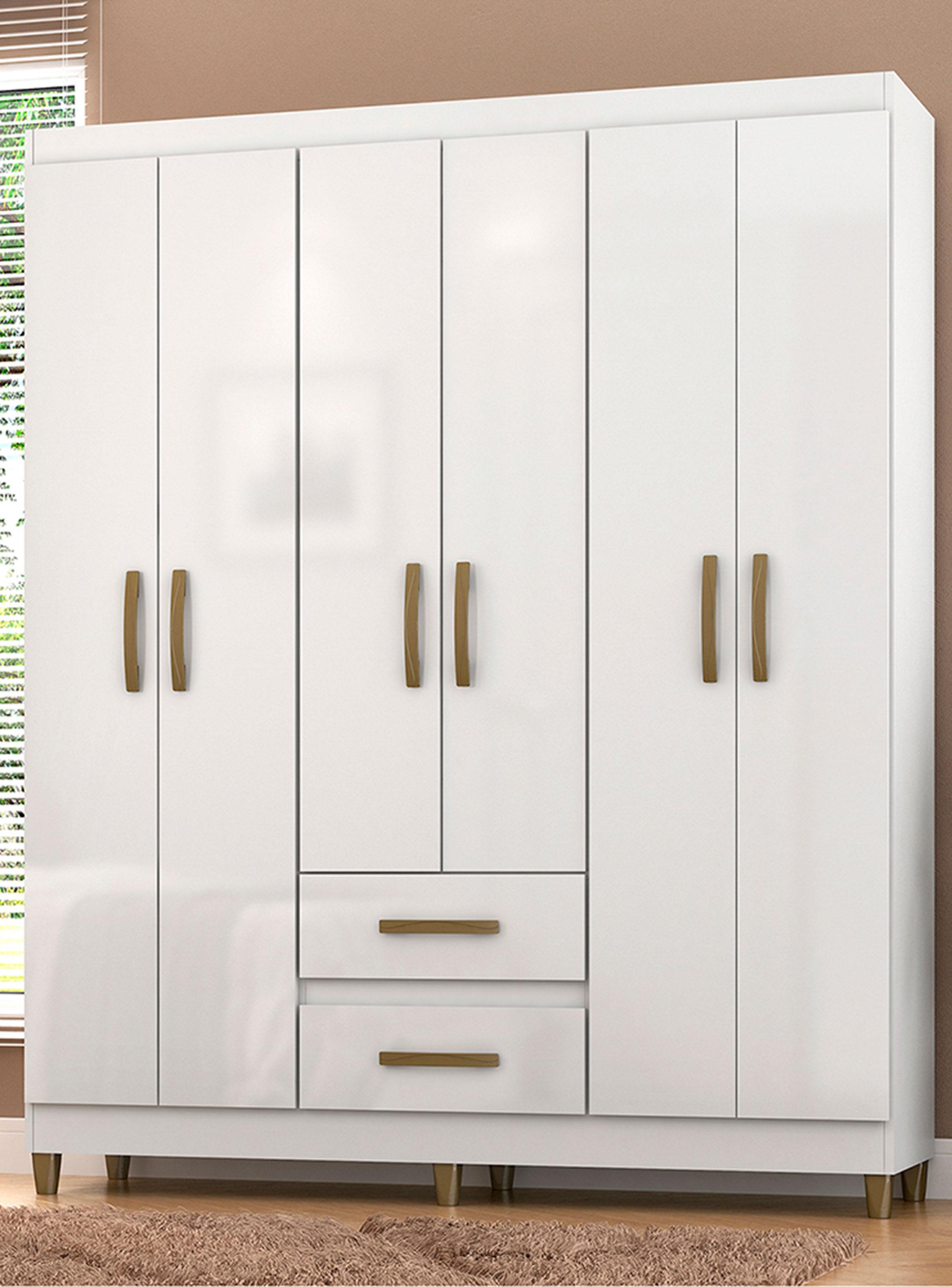 Clóset Coimbra 6 Puertas 2 Cajones-4