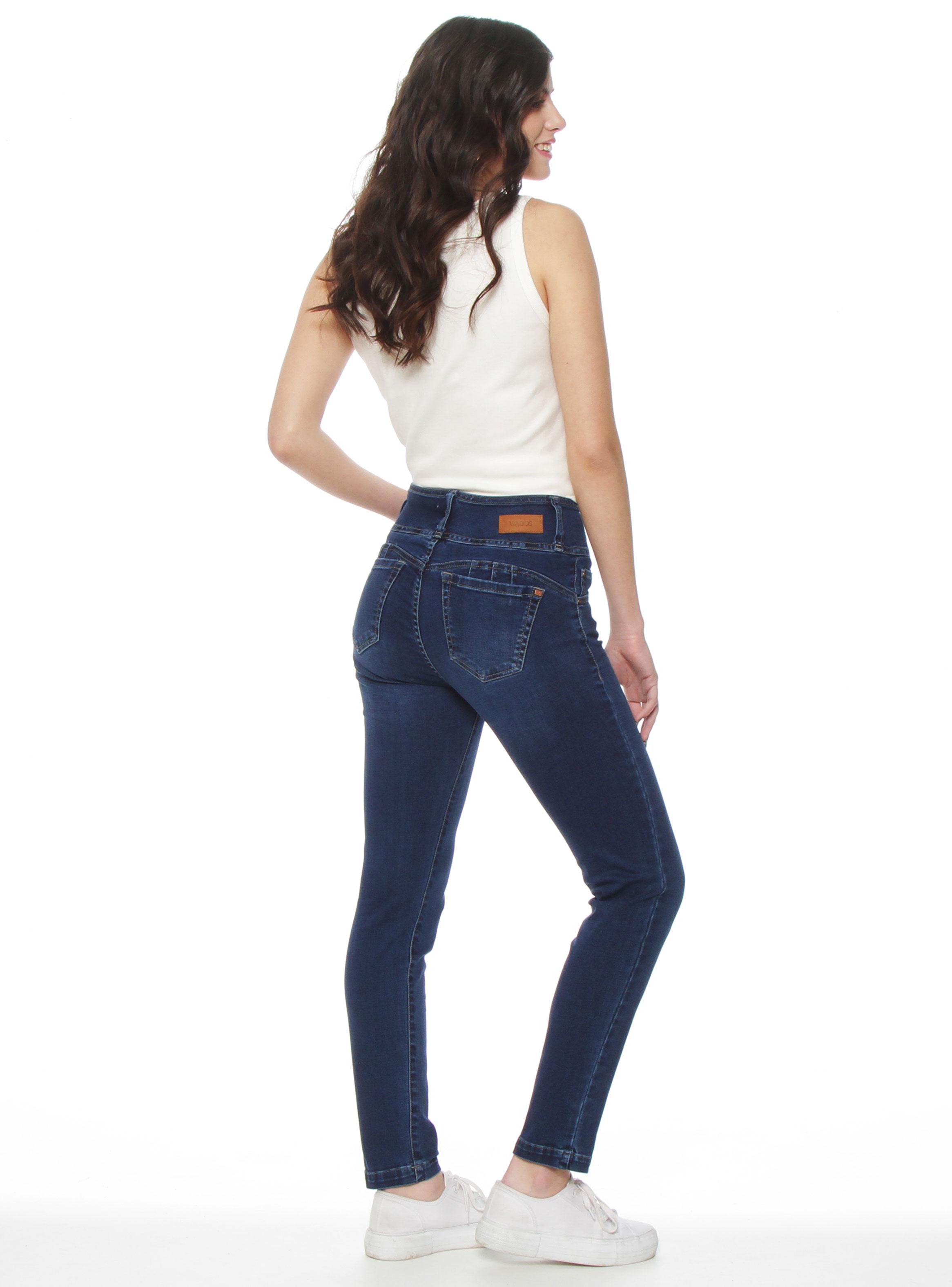 Jeans Pitillo Escultural Tiro Alto 3 Botones-4