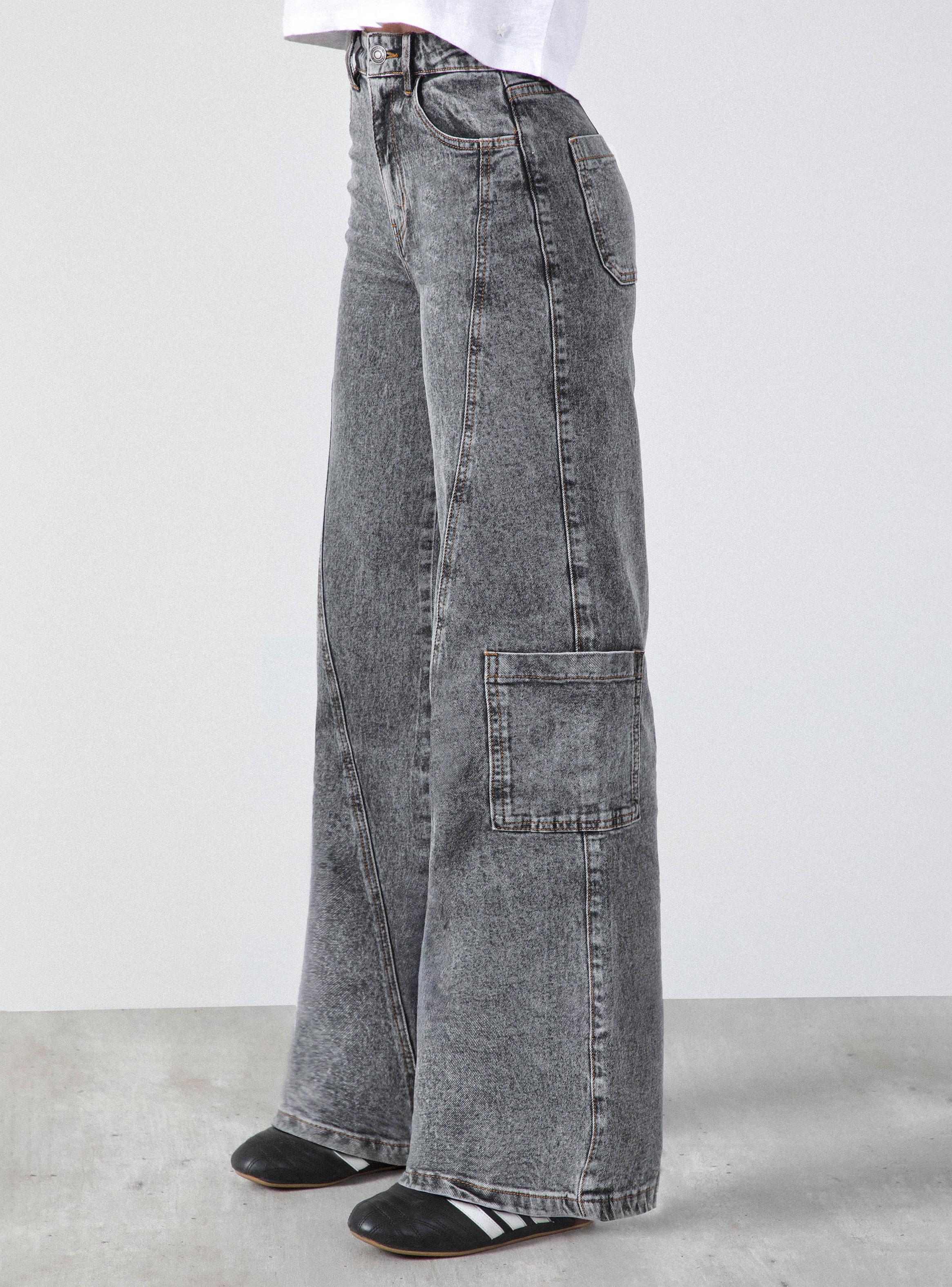 Jeans Pants Diagonal Bolsillo-2