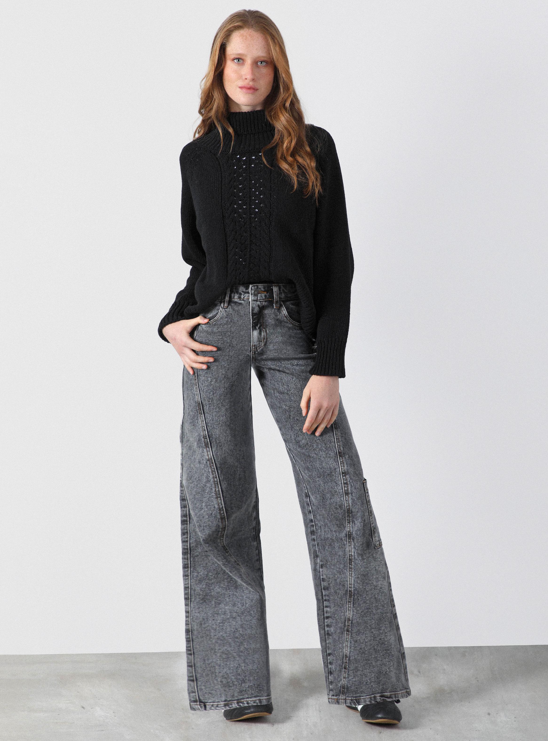 Jeans Pants Diagonal Bolsillo-4