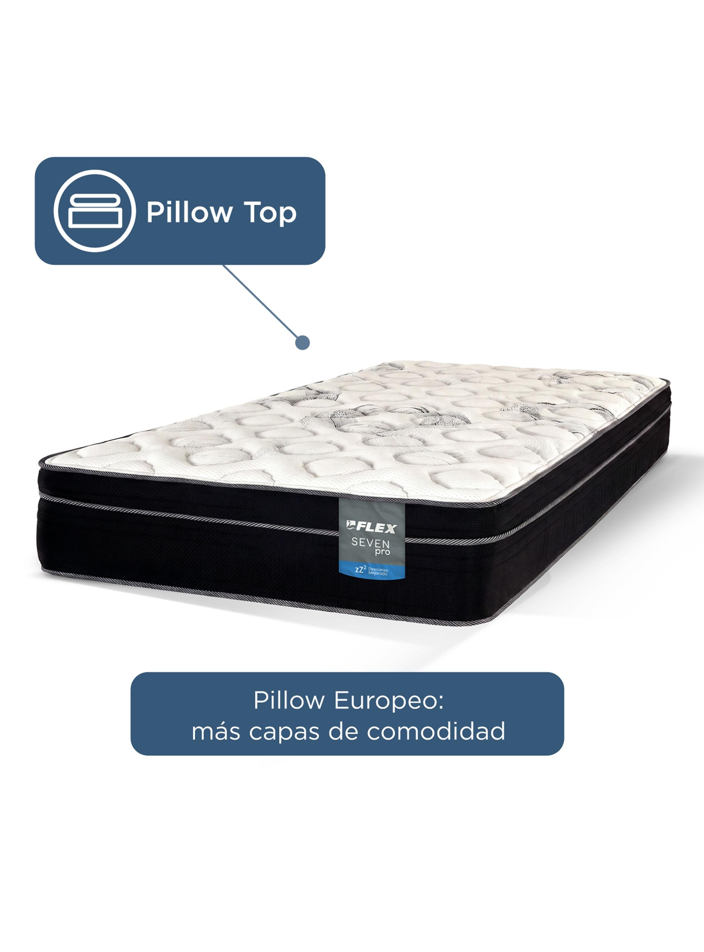 Cama Europea Seven Pro 1.5 Plazas Box-3