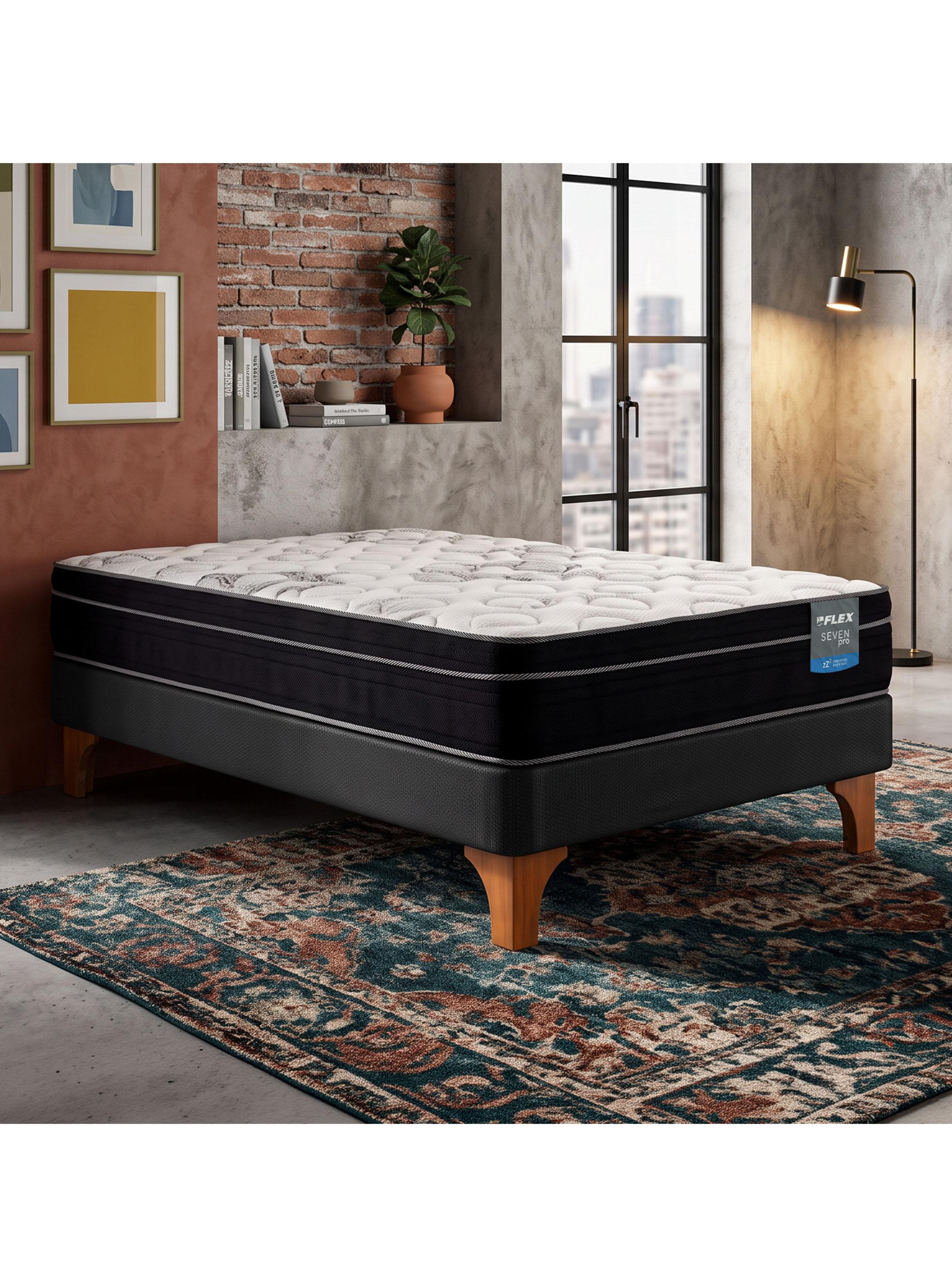 Cama Europea Seven Pro 1.5 Plazas Box-5