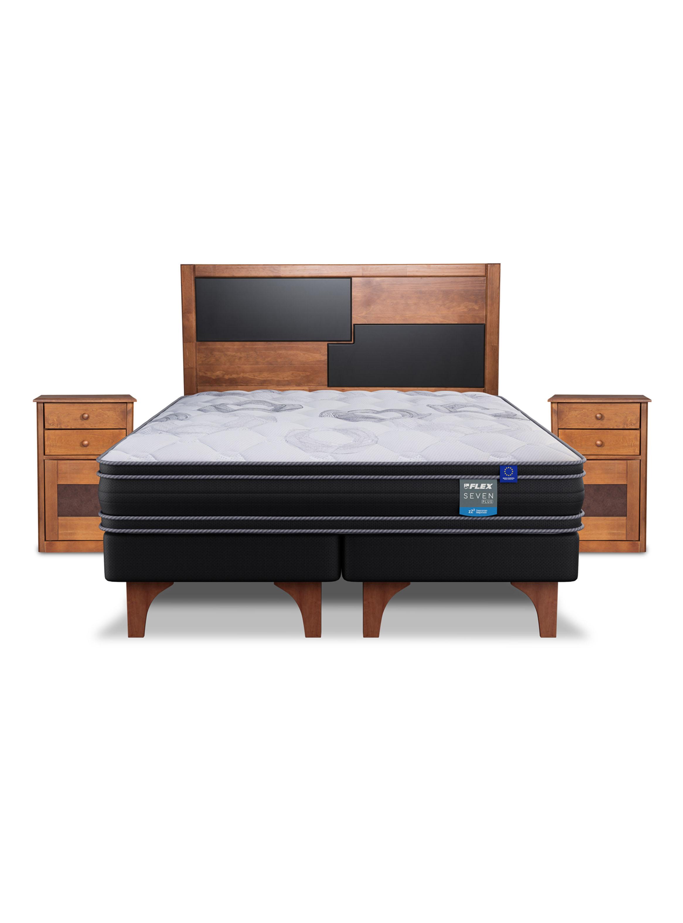 Cama Europea Seven Plus King + Set Mueble Colonia-2