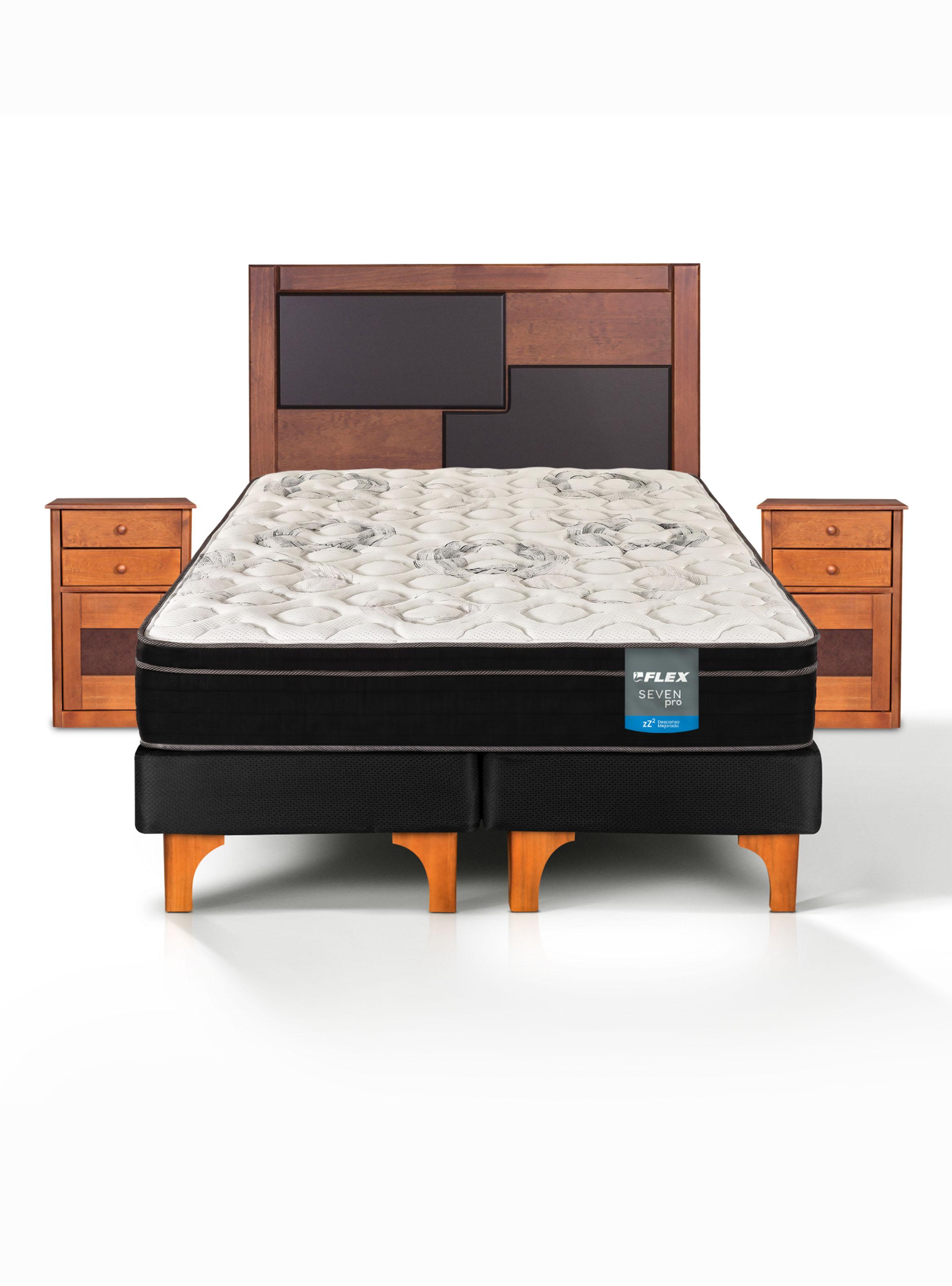Cama Europea Seven Pro King + Set Colonia-1