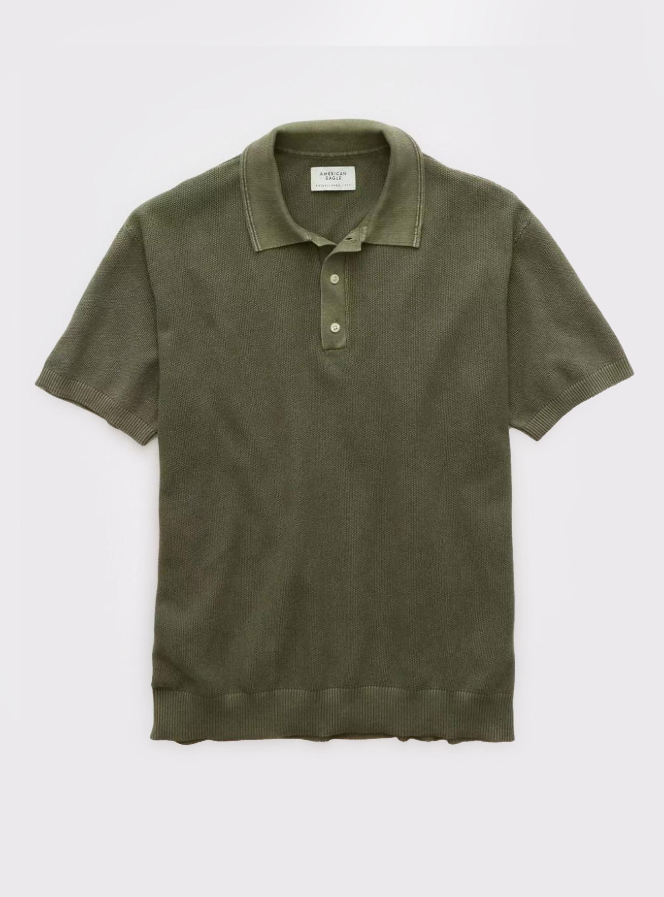 Camisa Polo AE Tejida Lavada de Fin de Semana-3