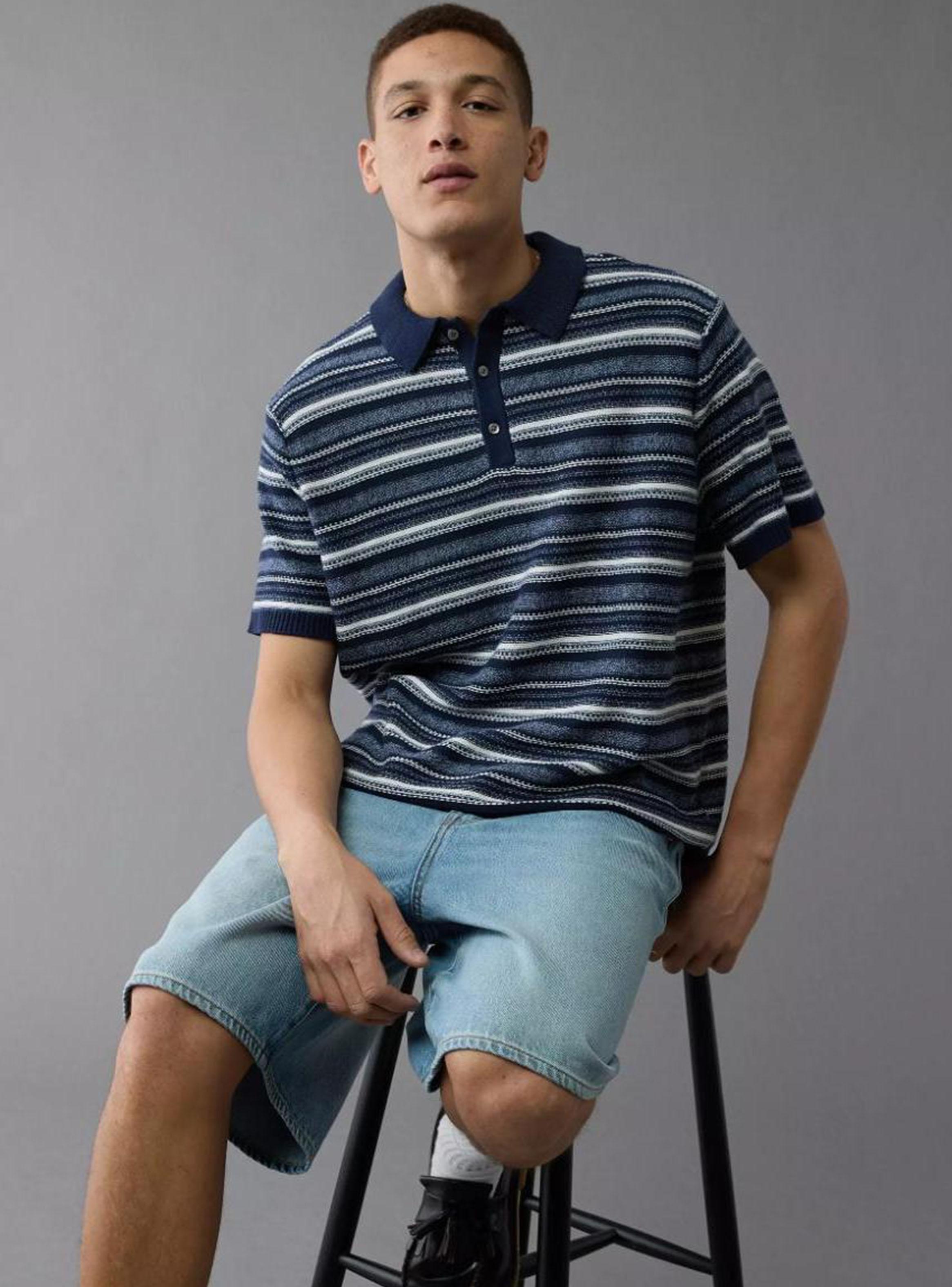 Camisa Polo AE Tejida Rayada-2