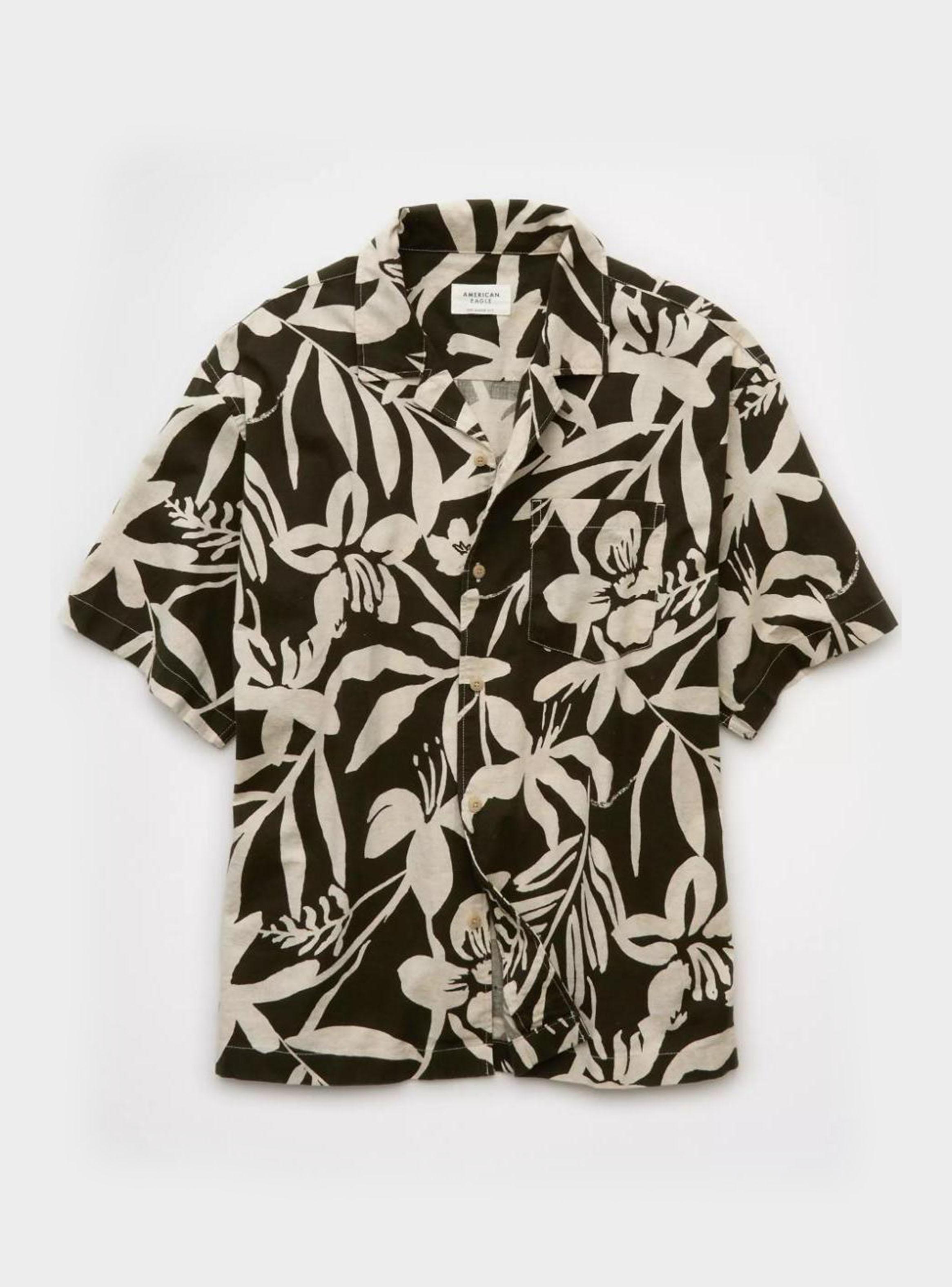 Camisa AE Flor con Botones Holgada-3
