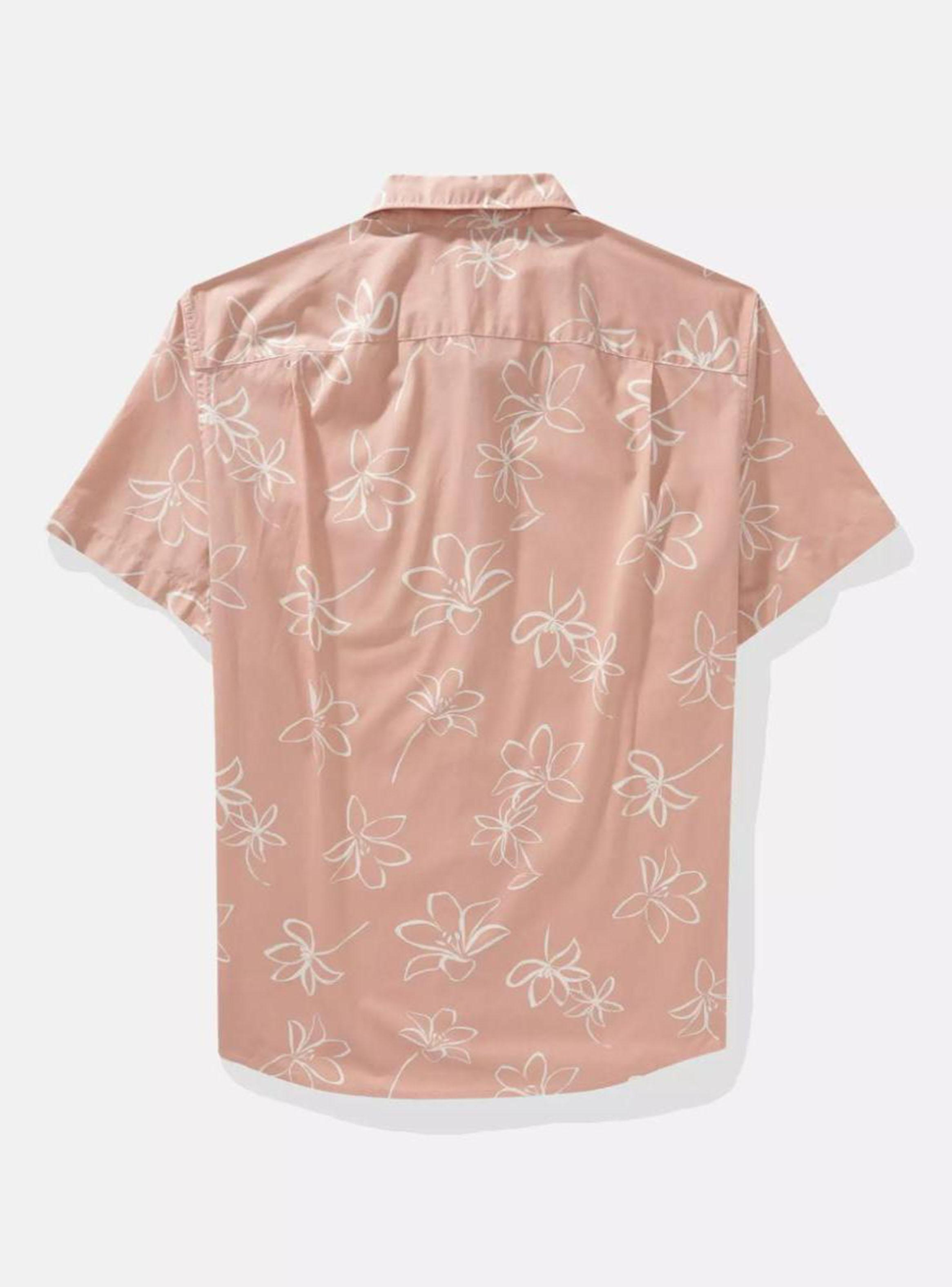 Camisa Estampada AE con Botones Piscina-3