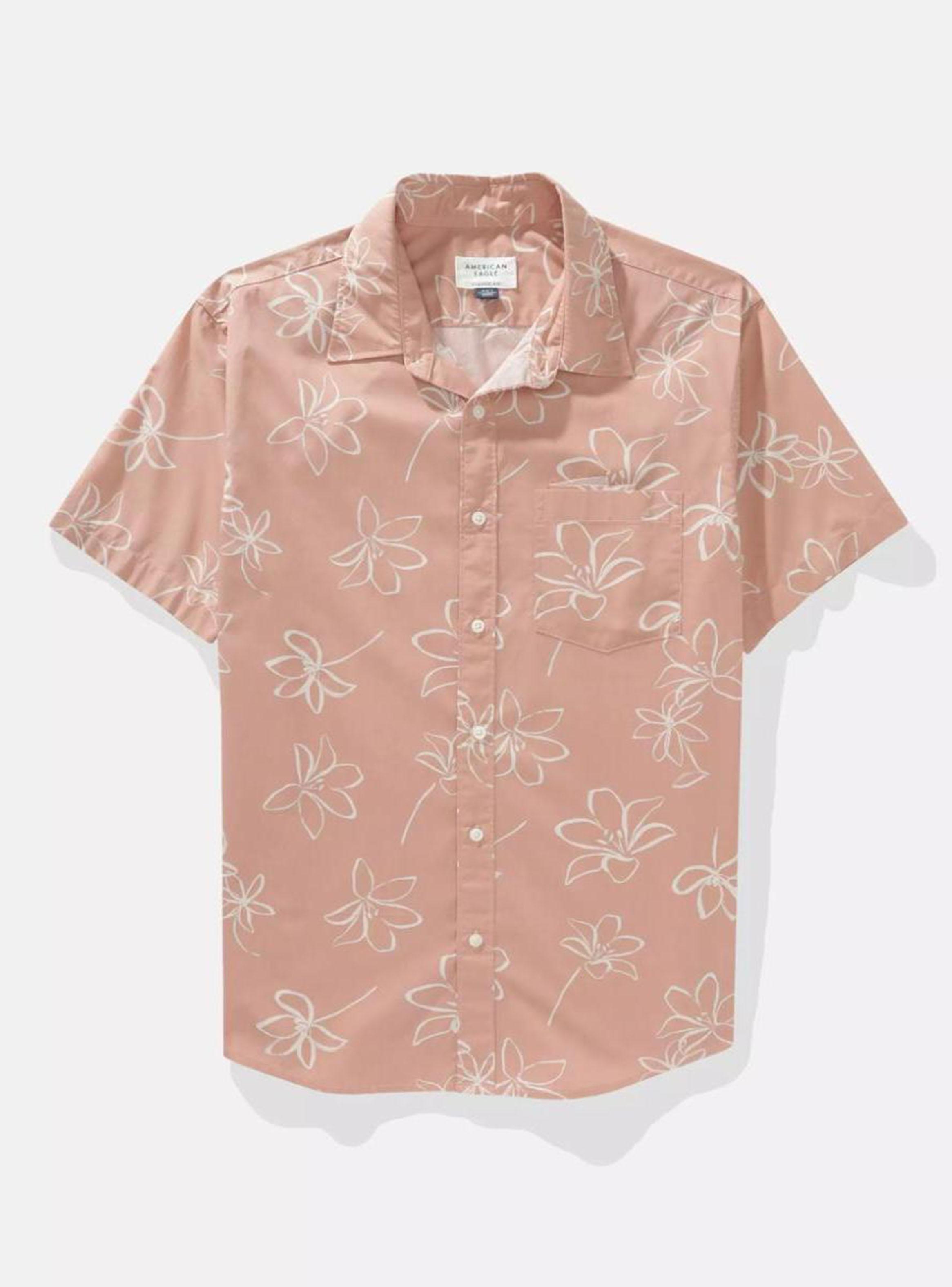Camisa Estampada AE con Botones Piscina-2
