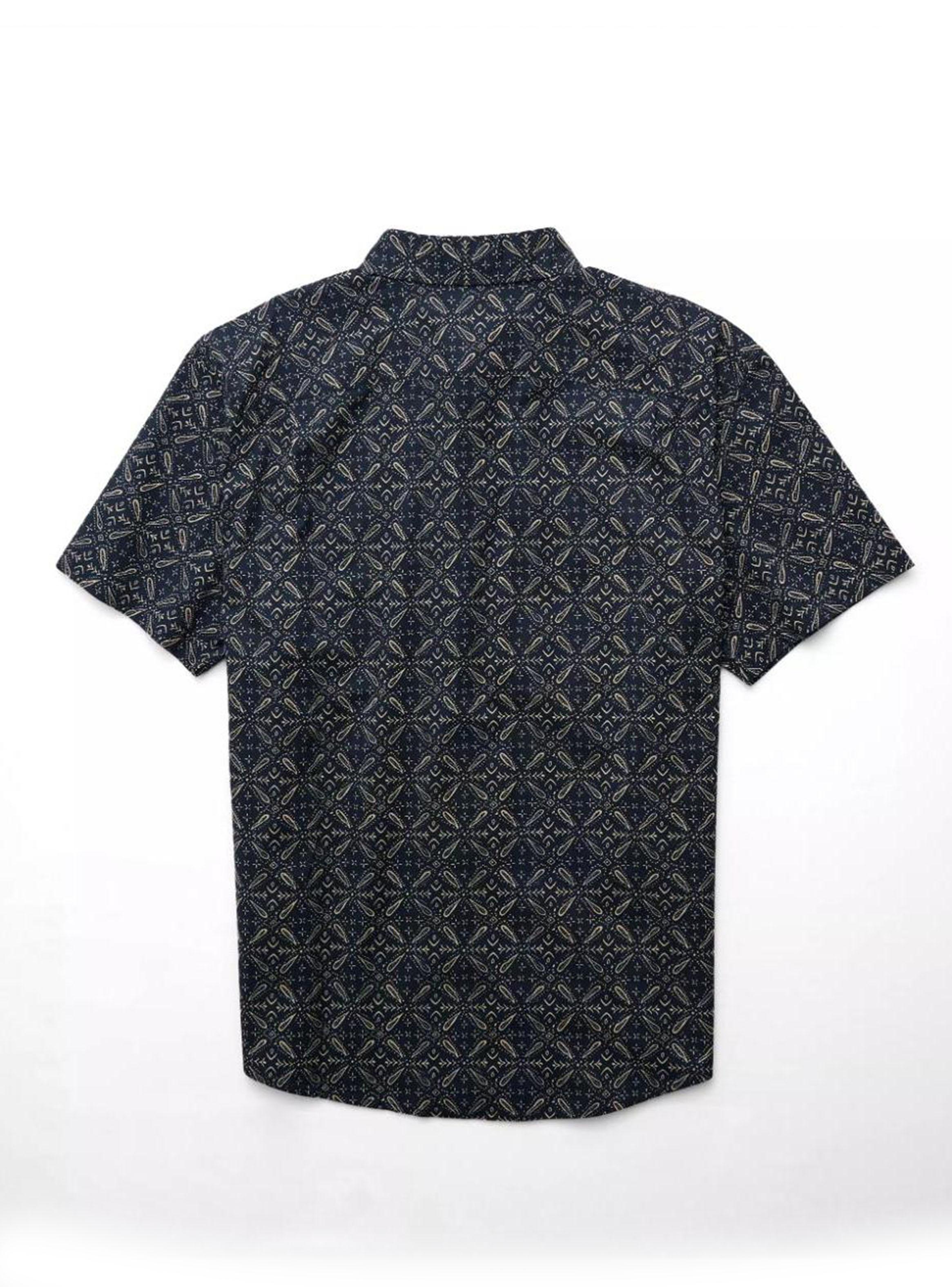 Camisa Estampada AE con Botones Piscina-3
