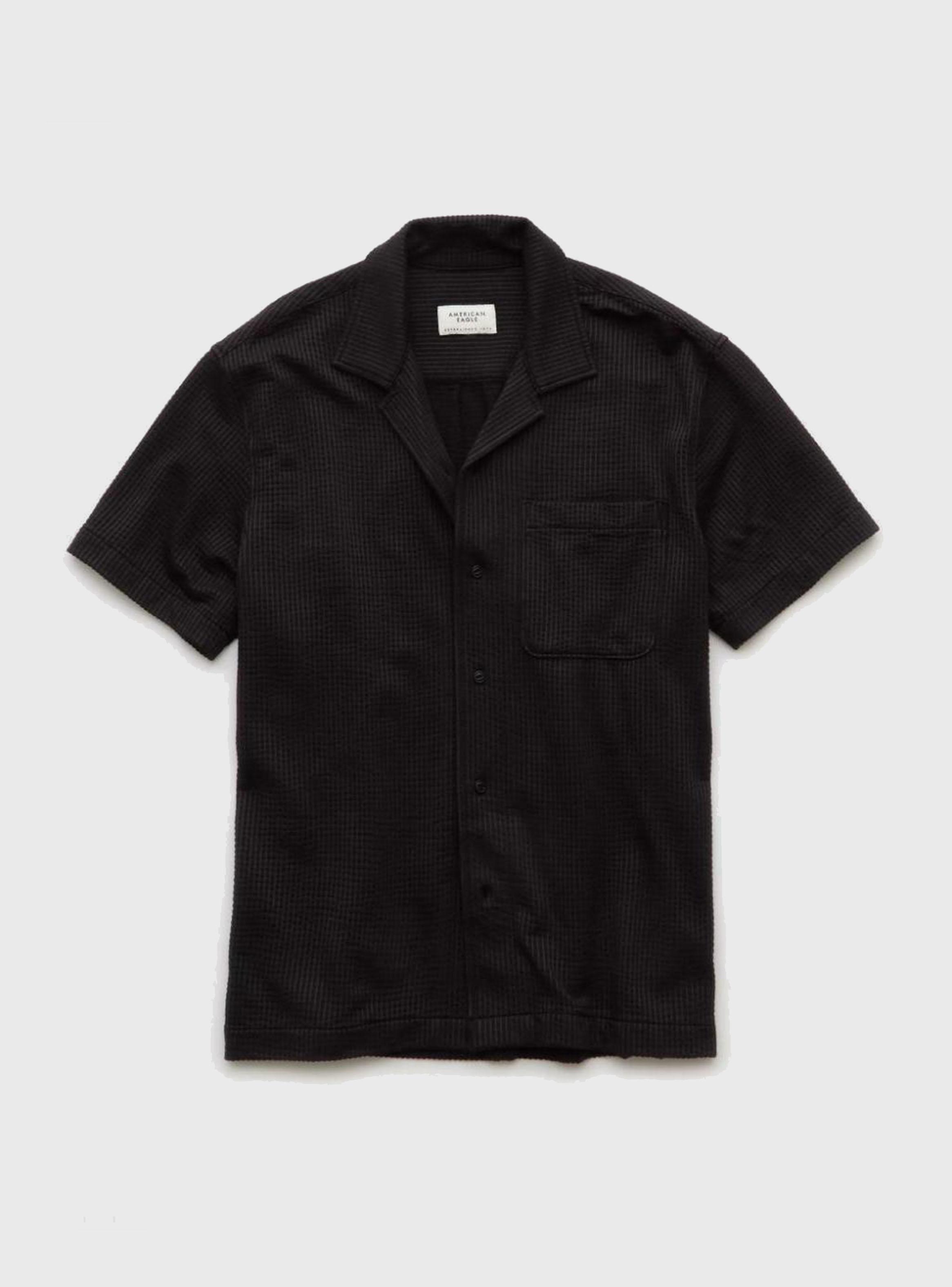 Camisa AE Estilo Rústico de Cloqué con Botones-2