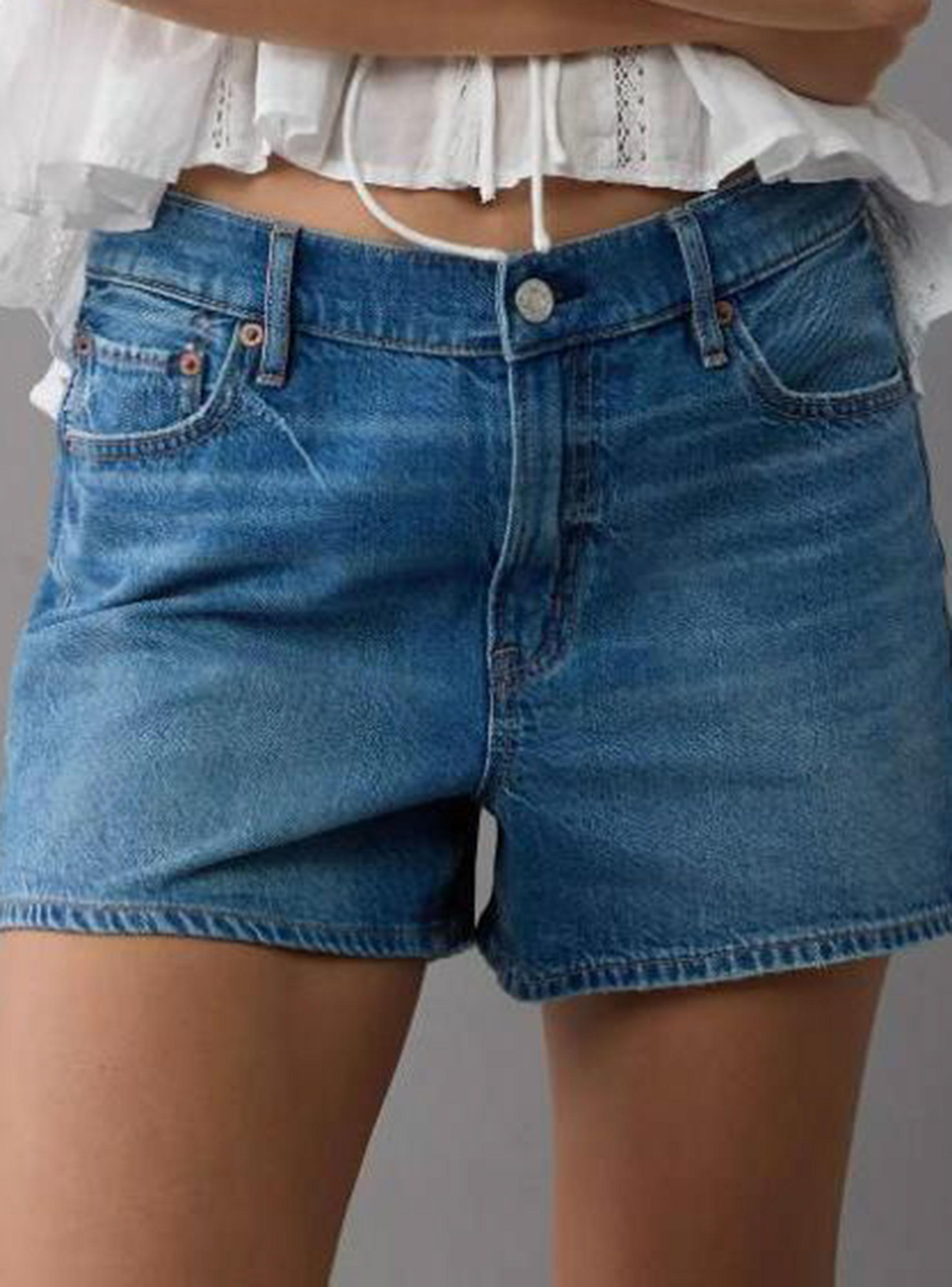Short Ae Strigid de Mezclilla Relajado Cintura Súper Alta-2