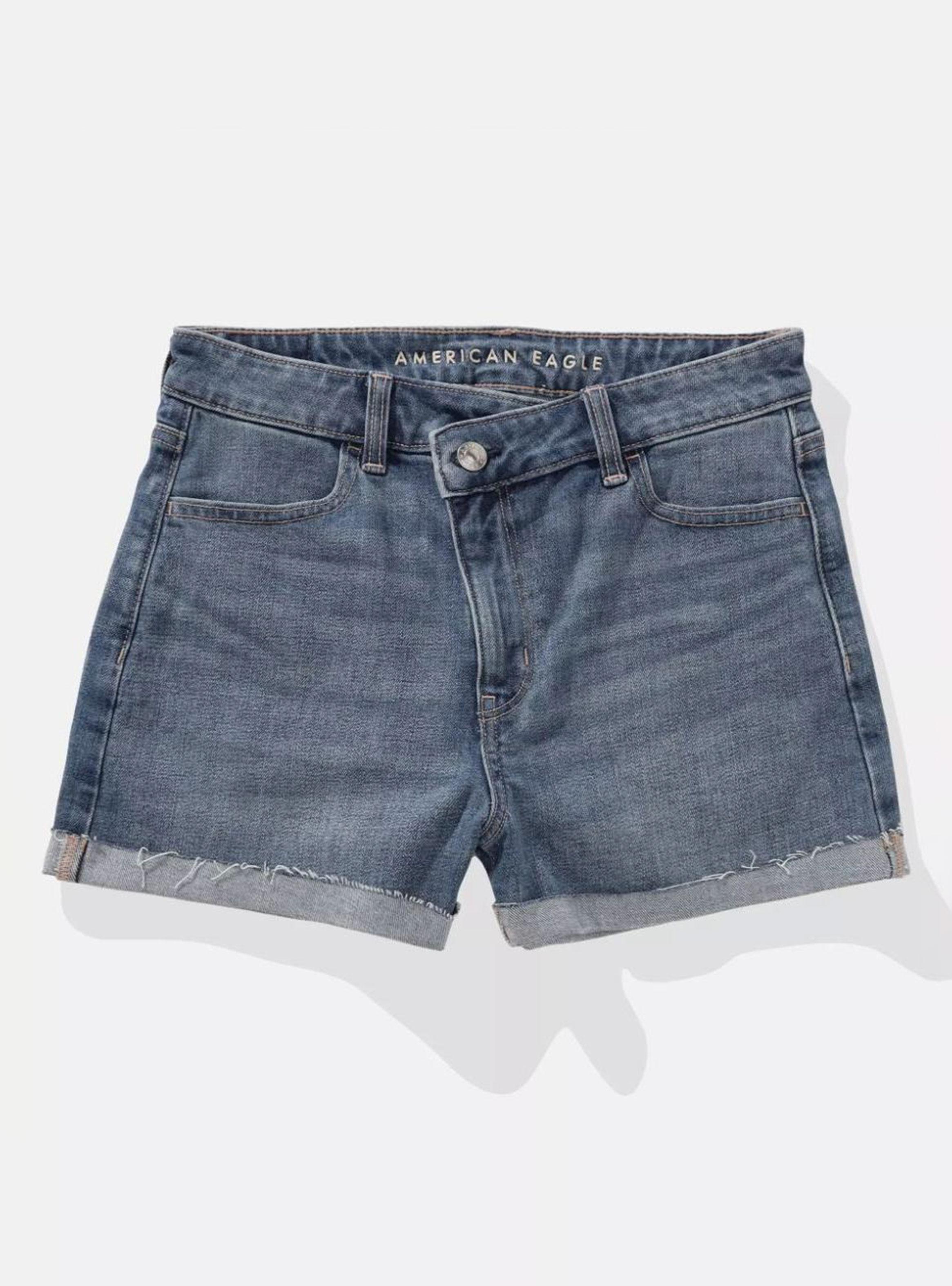 Short Ae Denim con Dobladillo Deshilachado-2