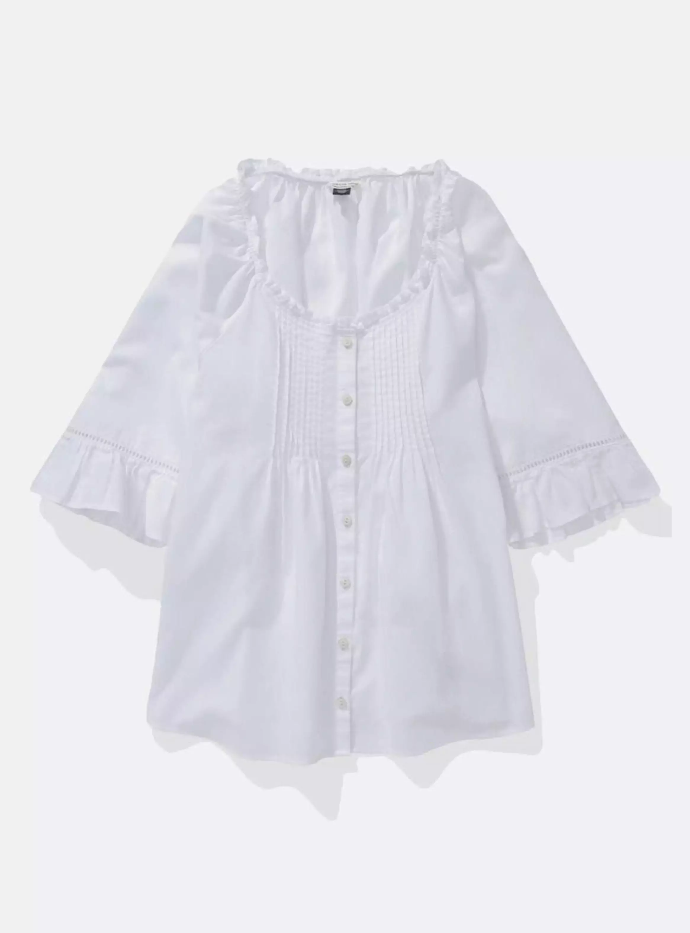 Blusa Mezcla de Lino con Volante-2