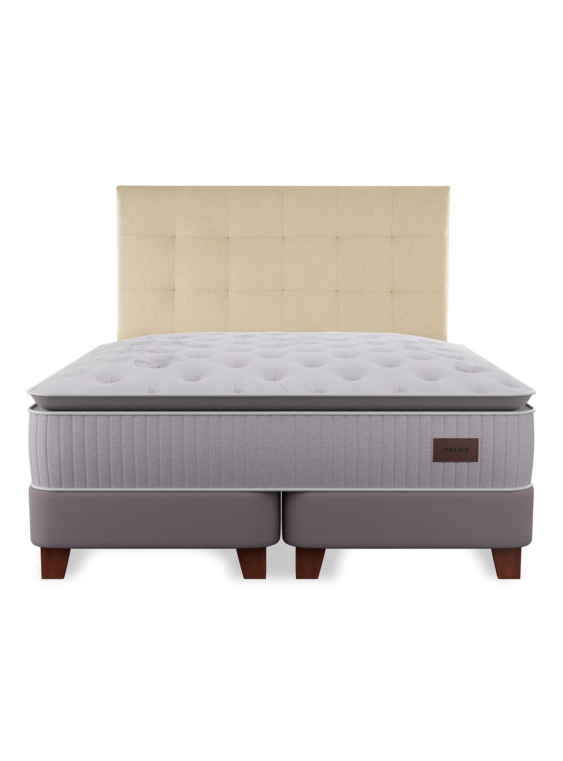 Cama Europea Heritage King 180x200 cm + Respaldo Crudo-2