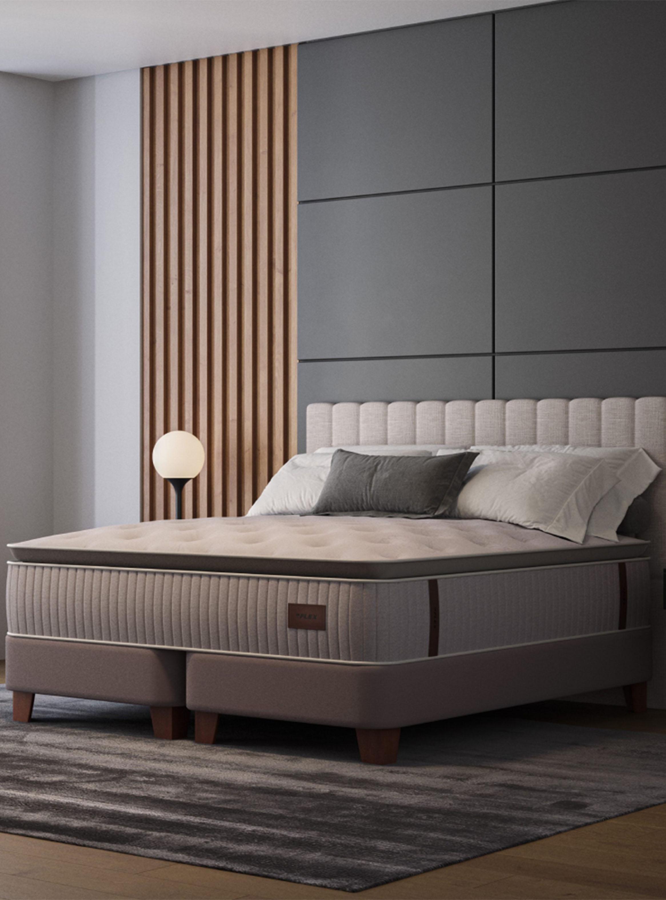 Cama Europea Heritage King 180x200 cm + Respaldo Tubular + Velador Roma-5