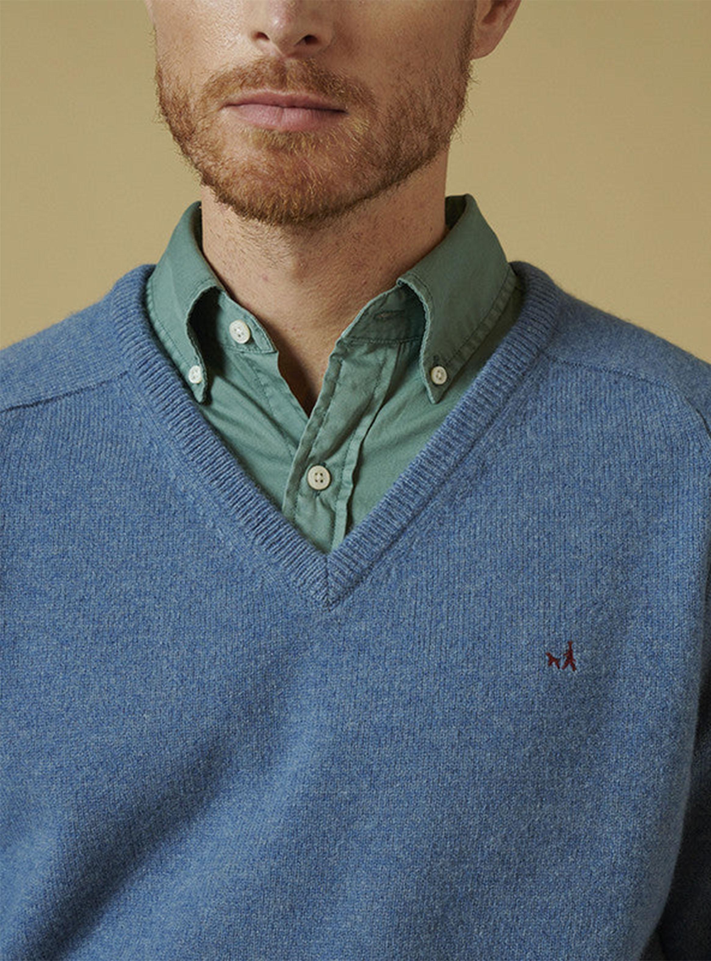 Sweaters Liso Cuello V-2