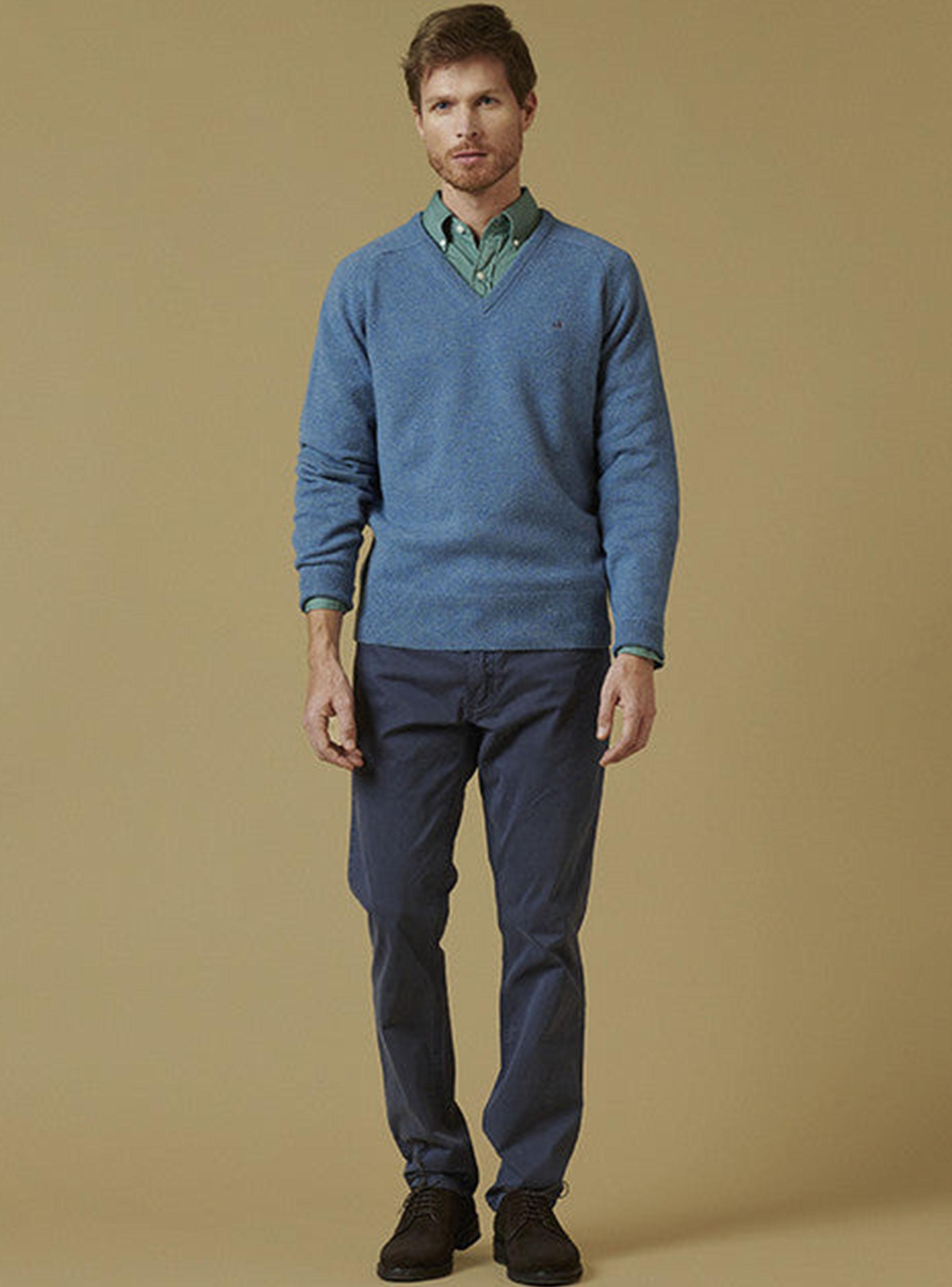 Sweaters Liso Cuello V-3