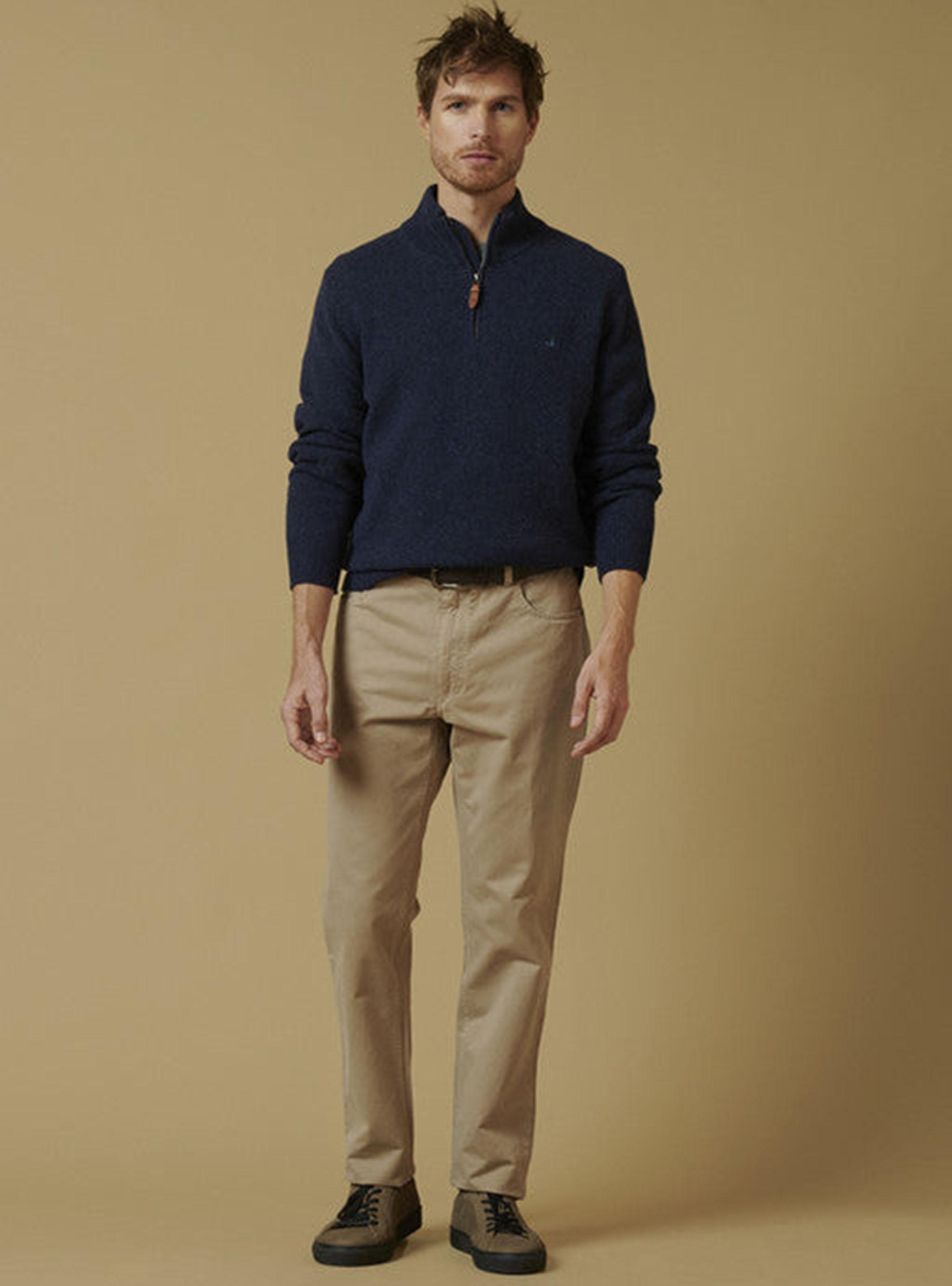 Sweaters Liso Medio Cierre-3
