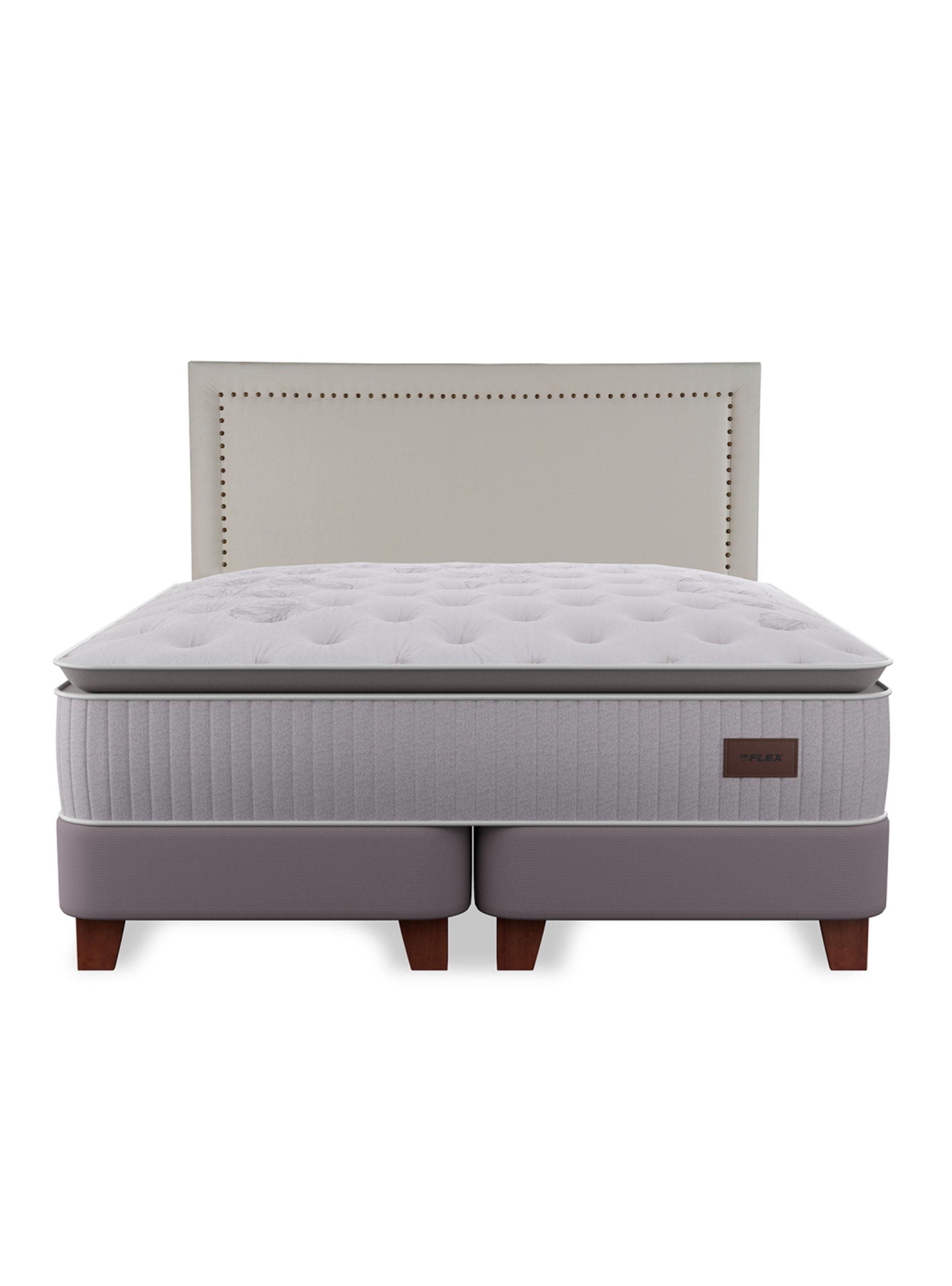 Cama Europea Heritage Súper King 200x200 cm + Respaldo Tachas-2